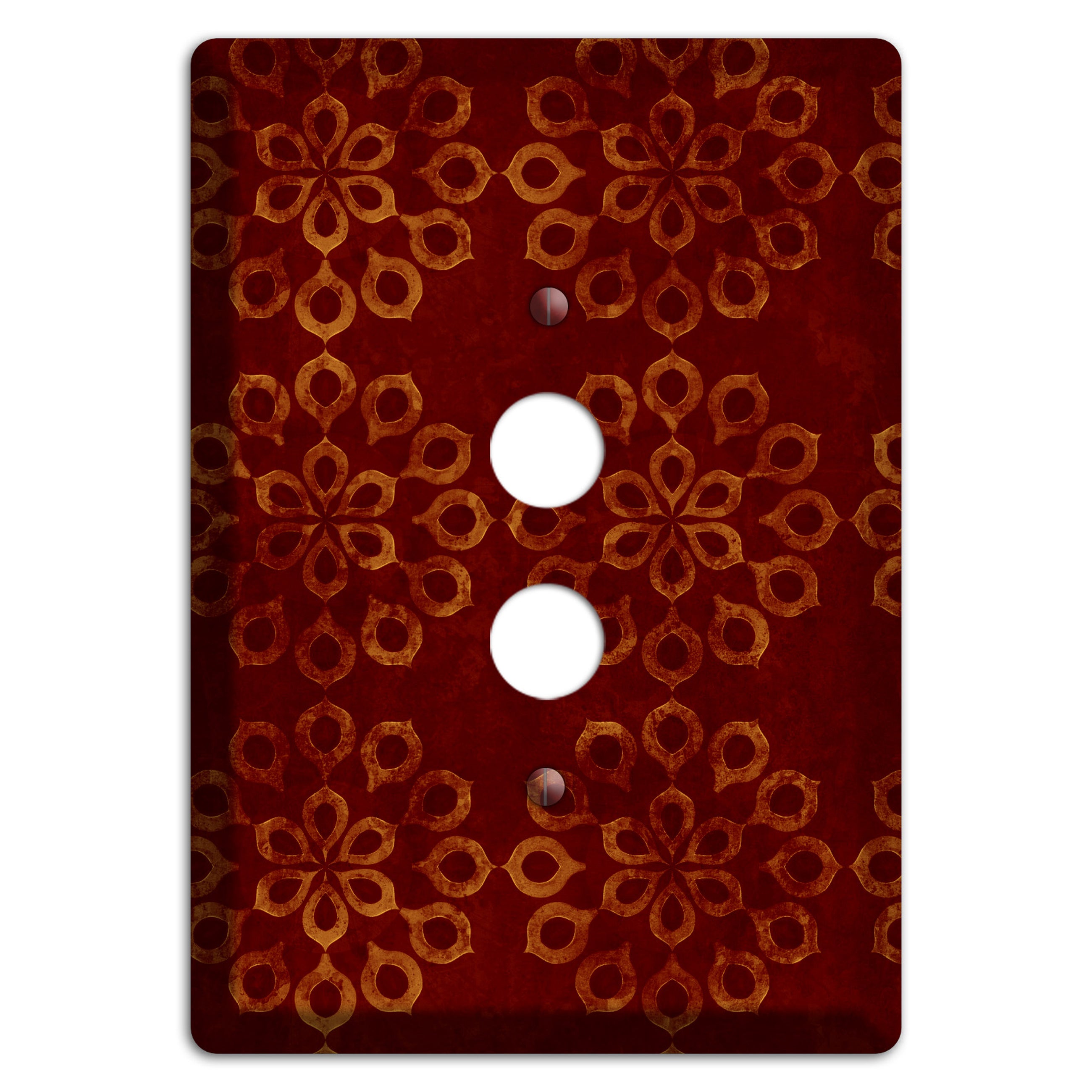 Maroon Grunge Suzani 1 Pushbutton Wallplate