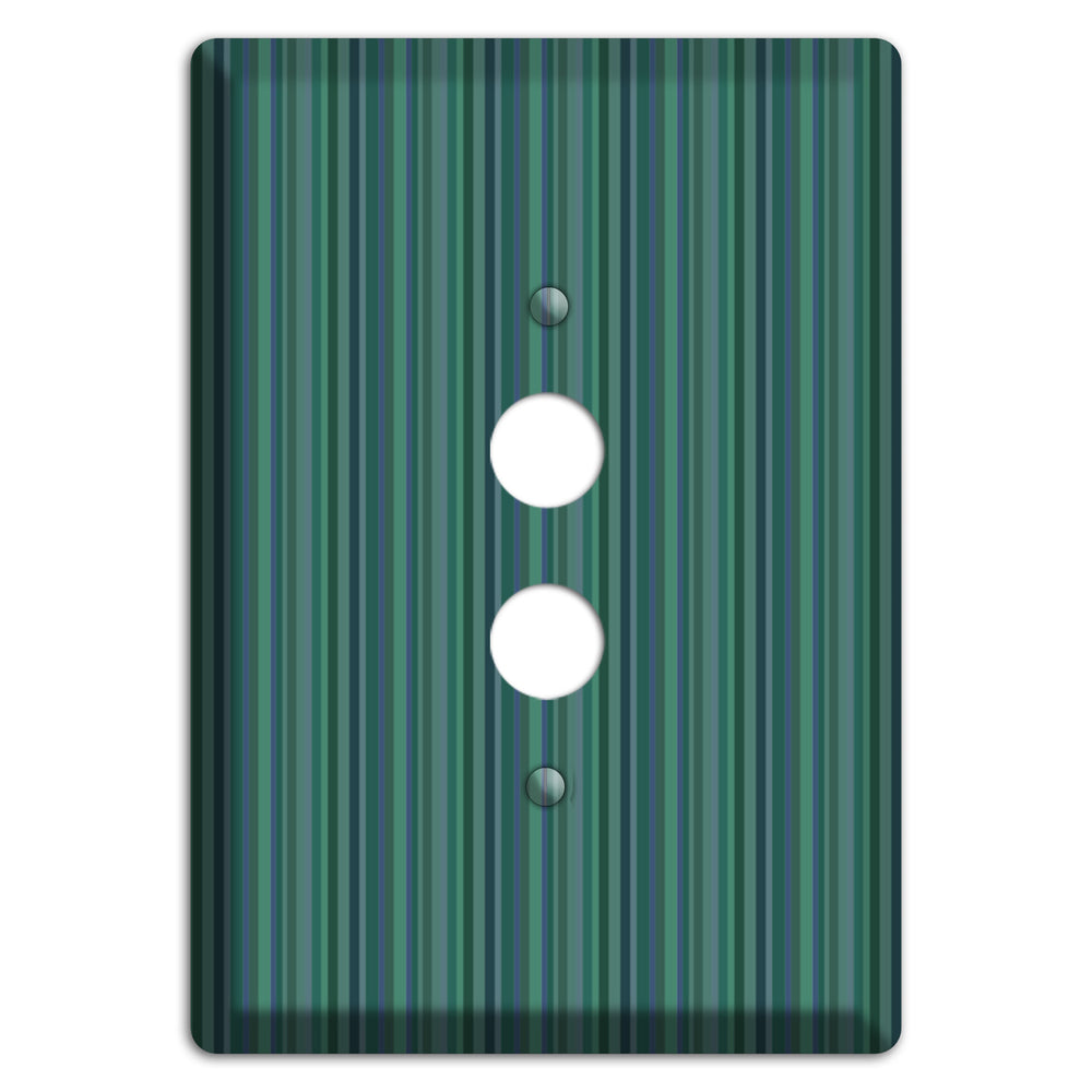 Multi Jade Vertical Stripes 1 Pushbutton Wallplate