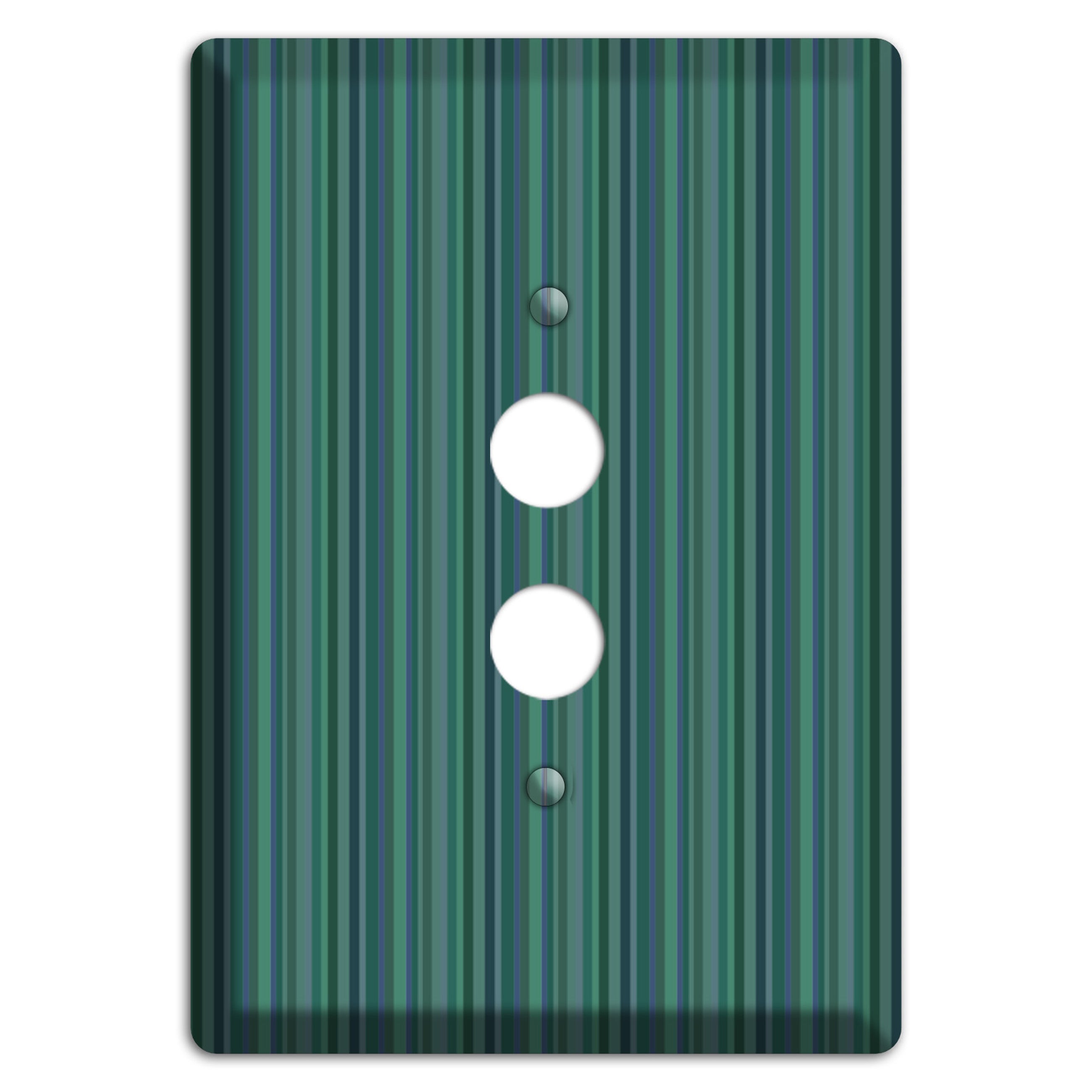 Multi Jade Vertical Stripes 1 Pushbutton Wallplate