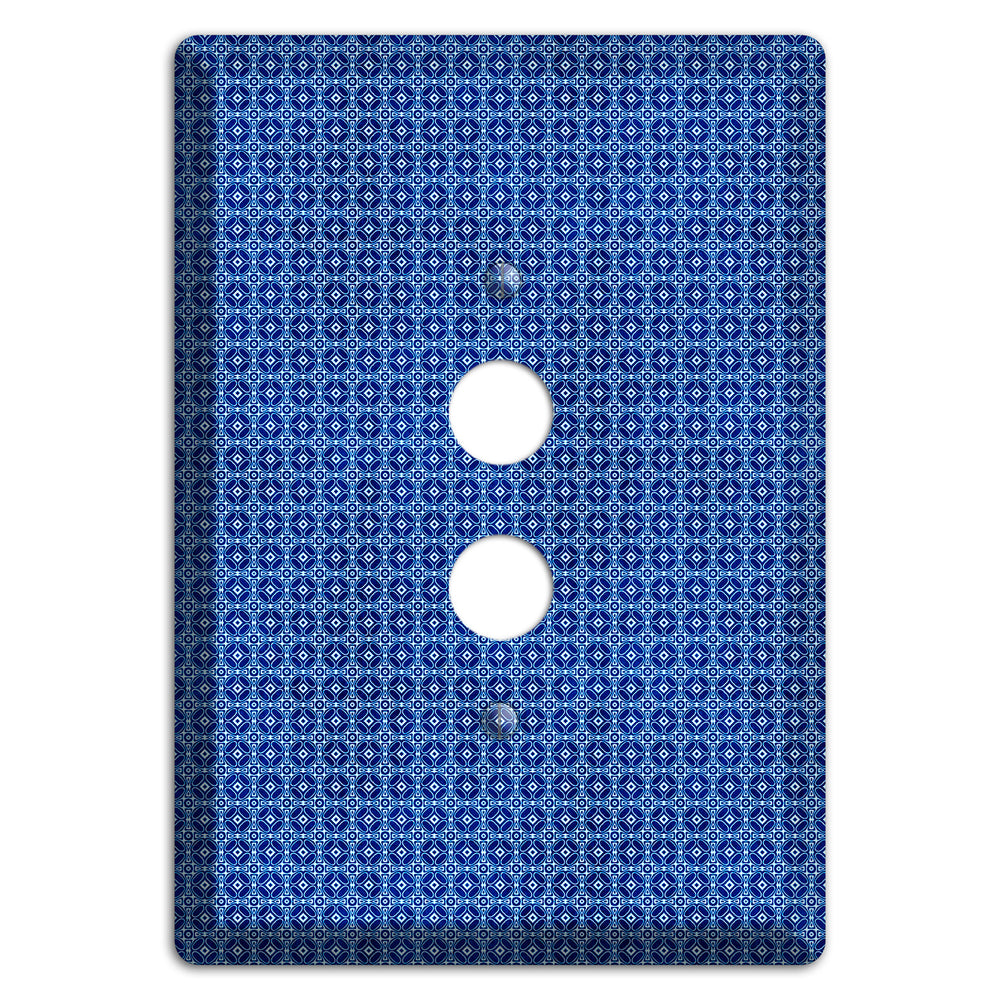 Multi Blue Arabesque 1 Pushbutton Wallplate