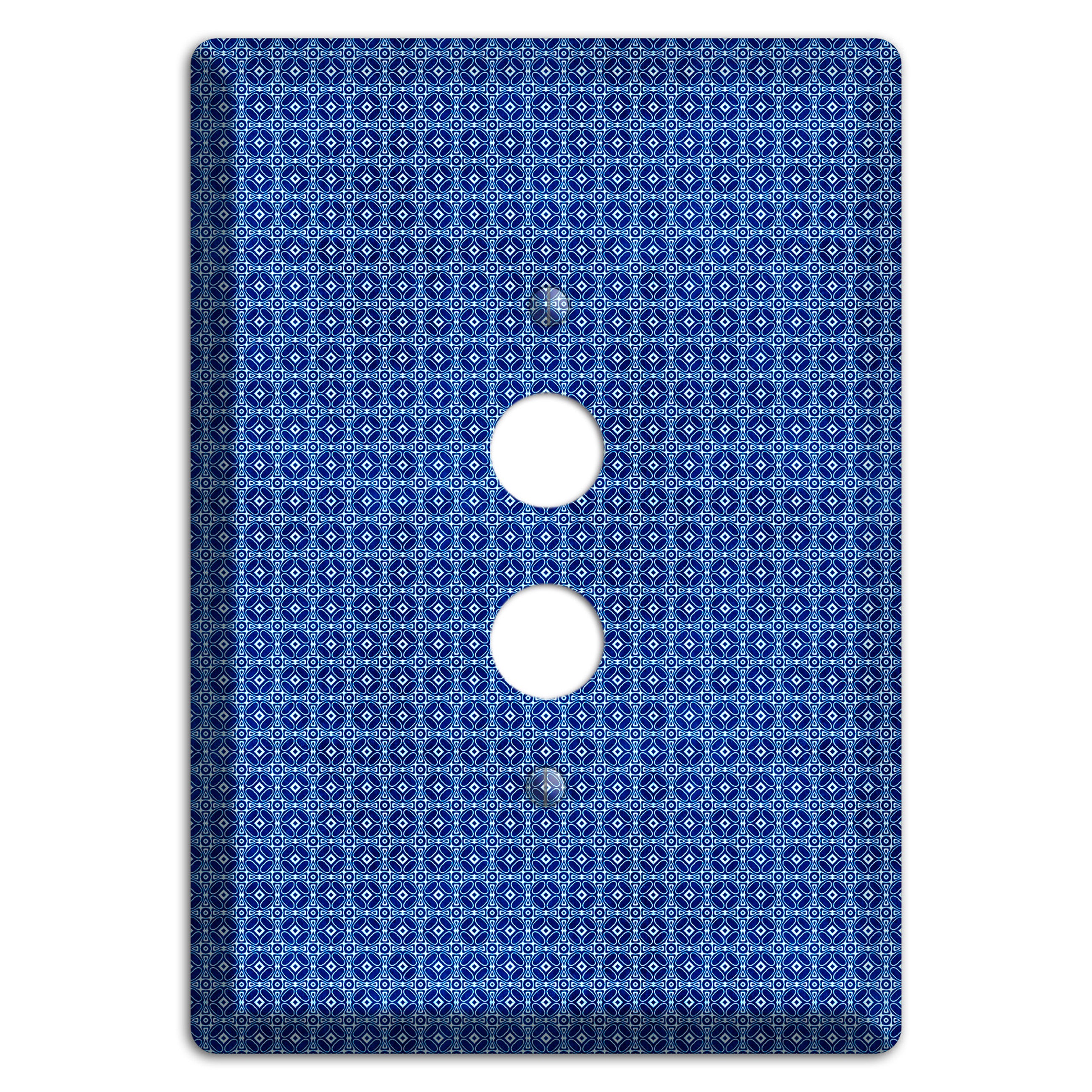 Multi Blue Arabesque 1 Pushbutton Wallplate