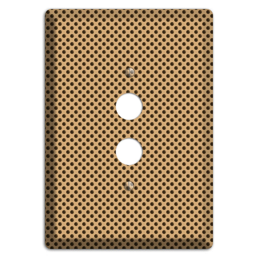 Beige with Brown Polka Dots 1 Pushbutton Wallplate