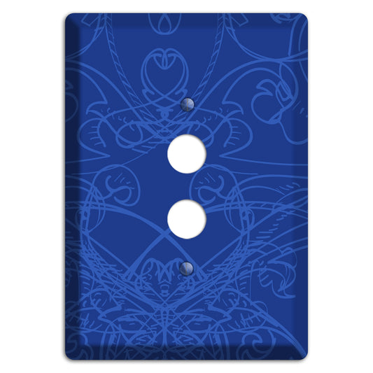 Blue Deco Sketch 1 Pushbutton Wallplate