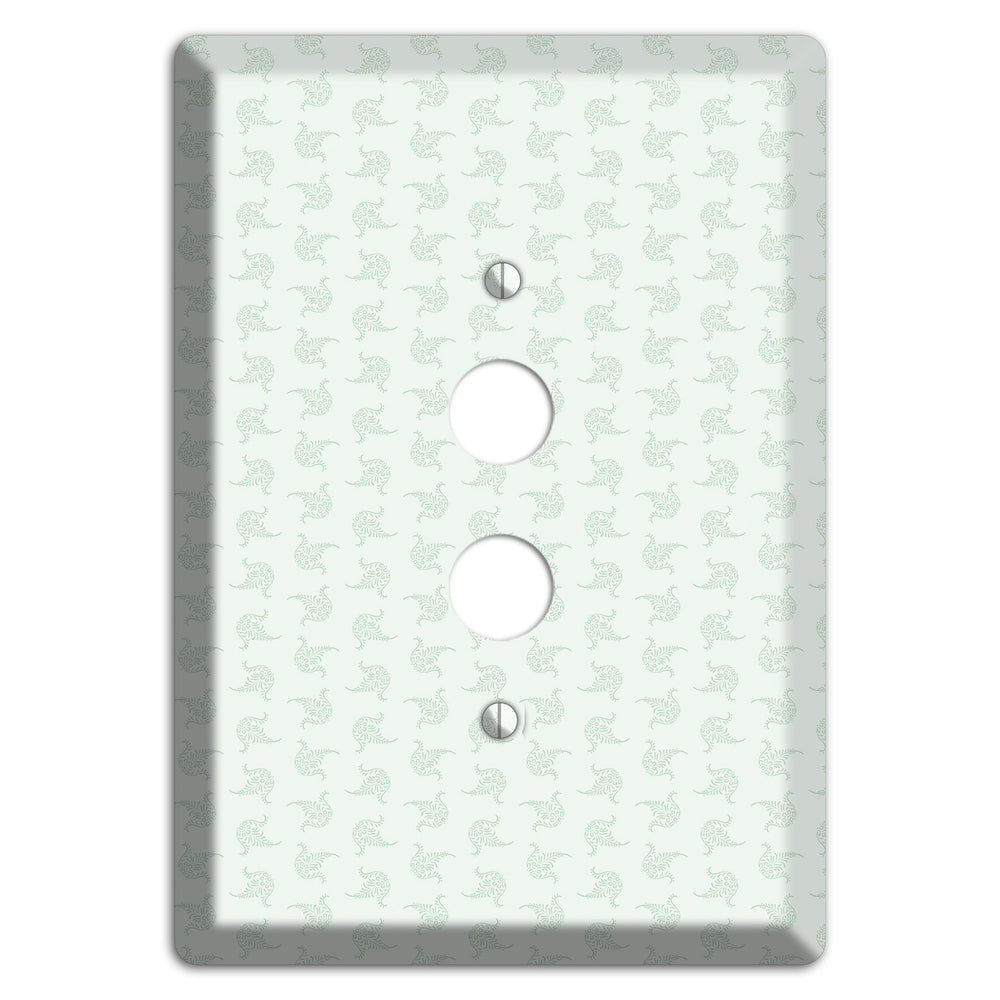 Mint Tiny Trefoil Cartouche 1 Pushbutton Wallplate