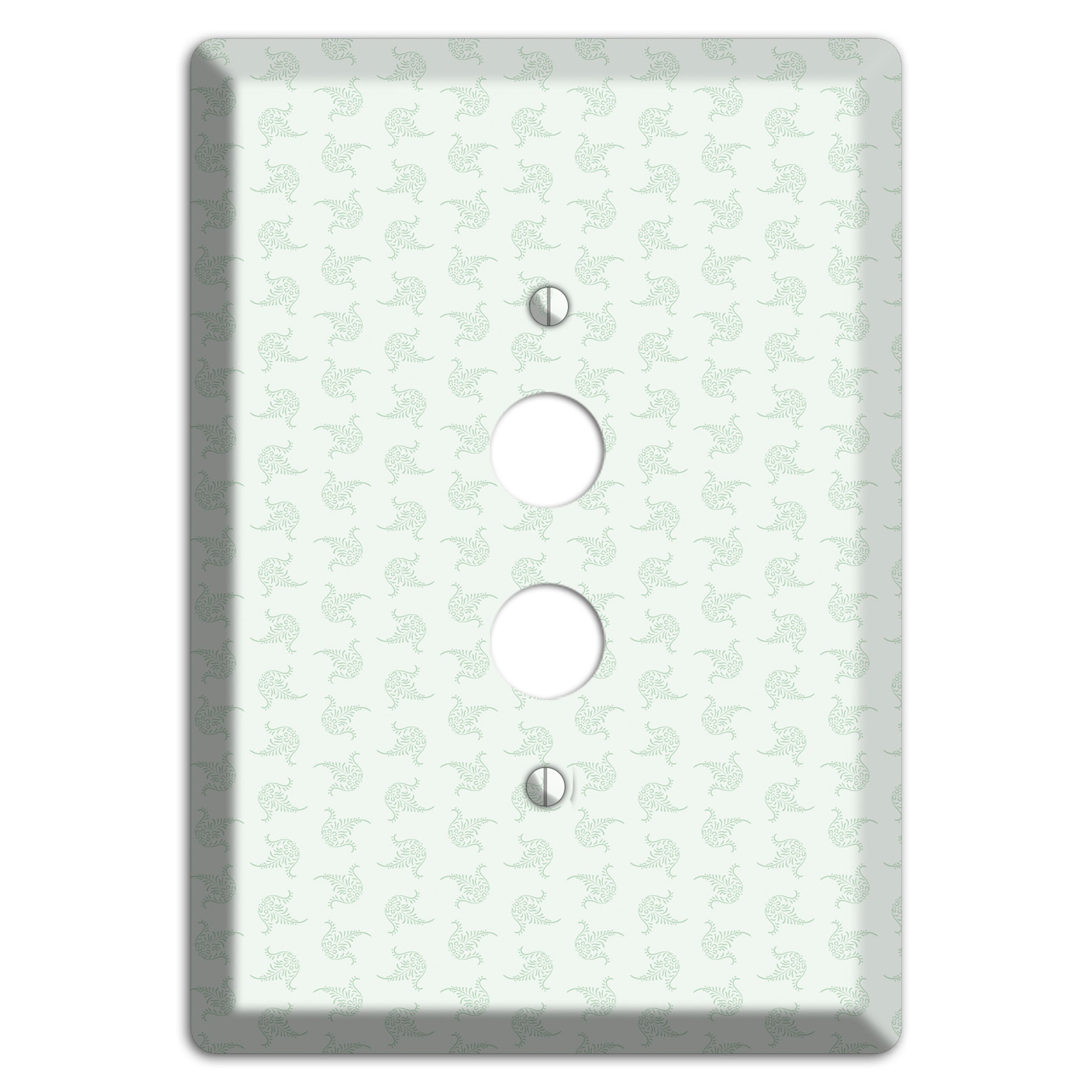 Mint Tiny Trefoil Cartouche 1 Pushbutton Wallplate