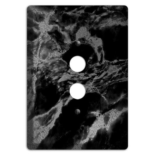 Black and Silver Marble 1 Pushbutton Wallplate