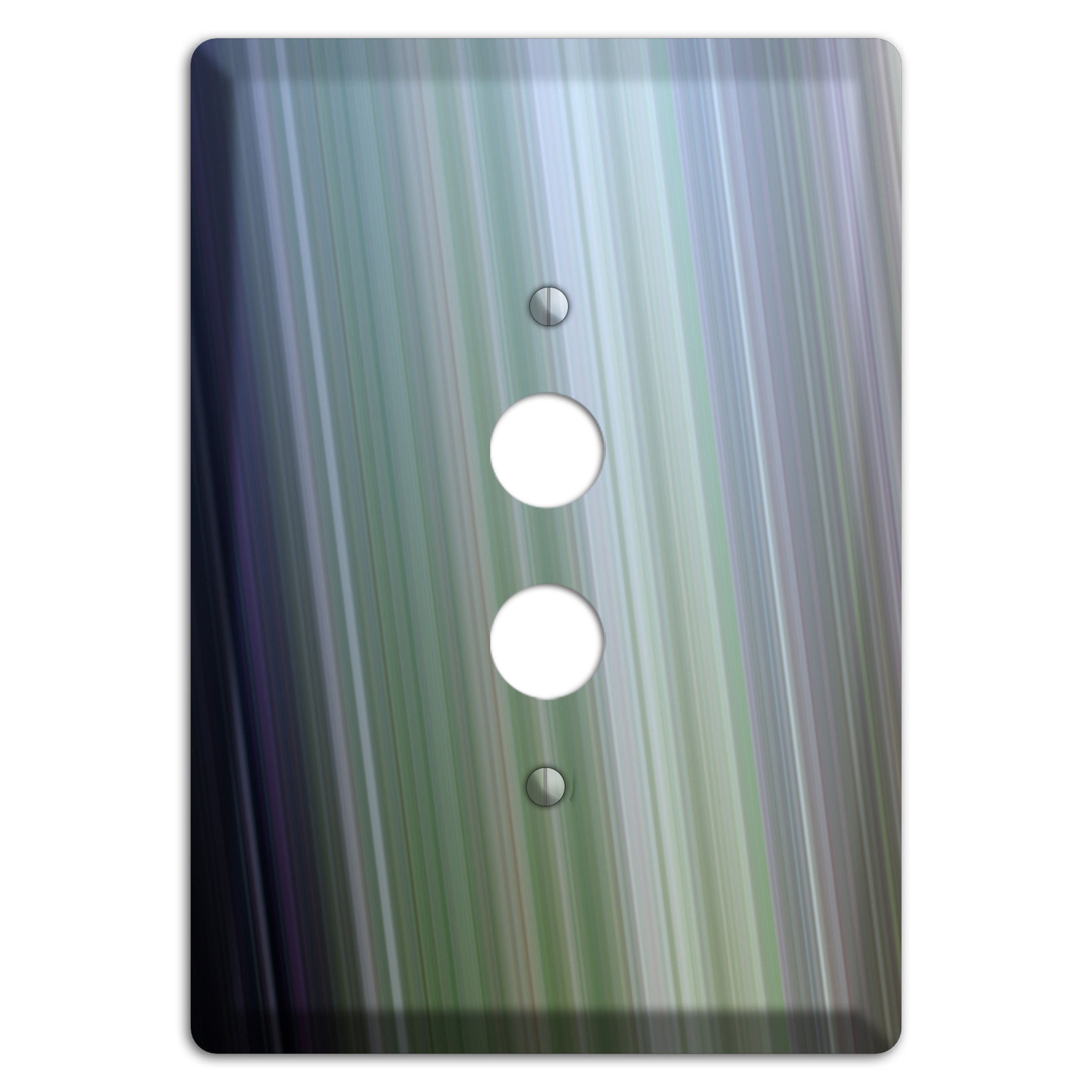 Purple and Green Ray of Light 1 Pushbutton Wallplate