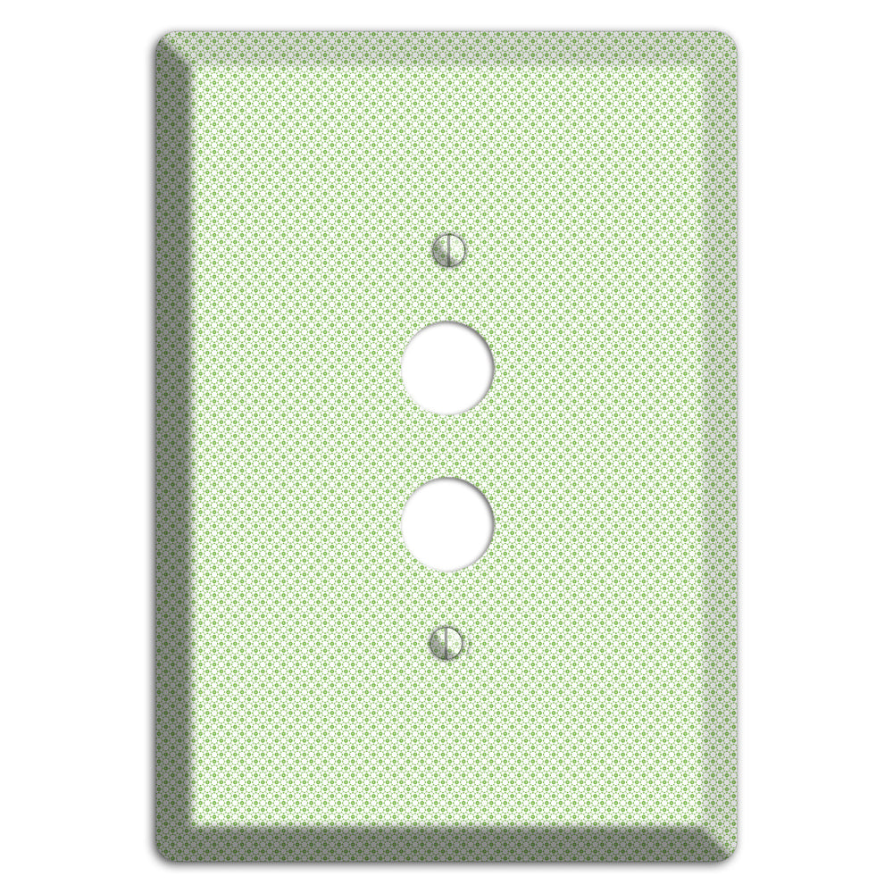 Light Green Tiny Geometric 1 Pushbutton Wallplate