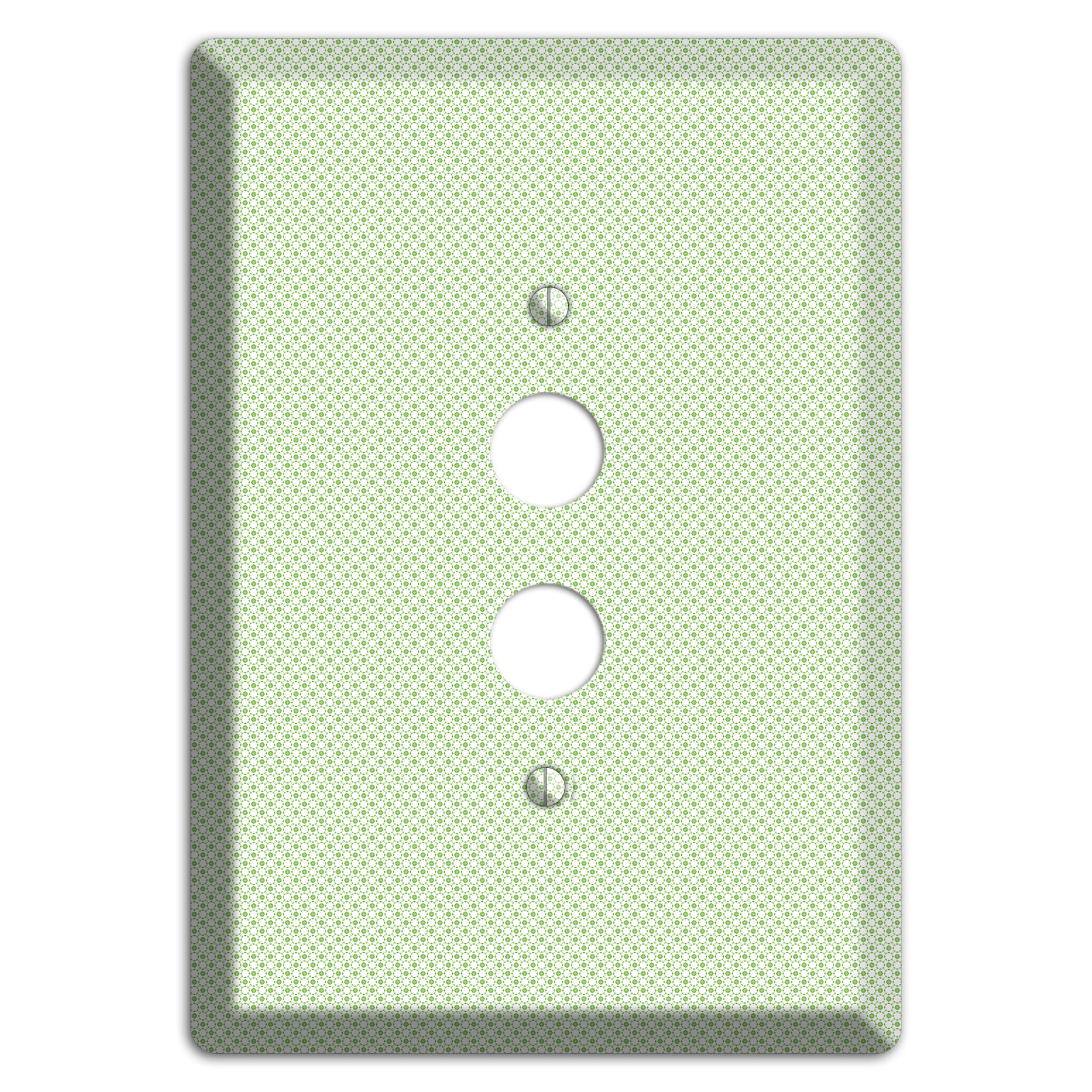 Light Green Tiny Geometric 1 Pushbutton Wallplate