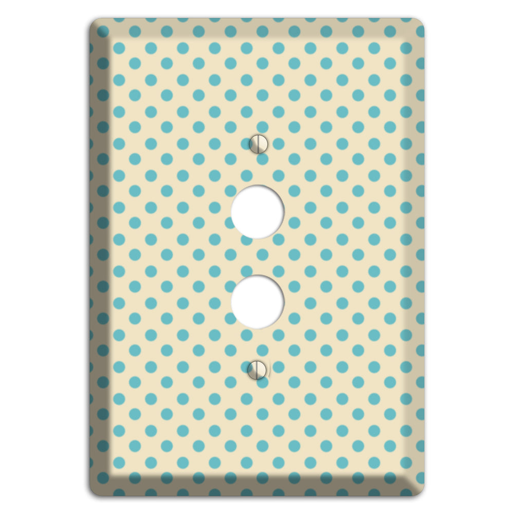 Soft Green Polka Dots 1 Pushbutton Wallplate