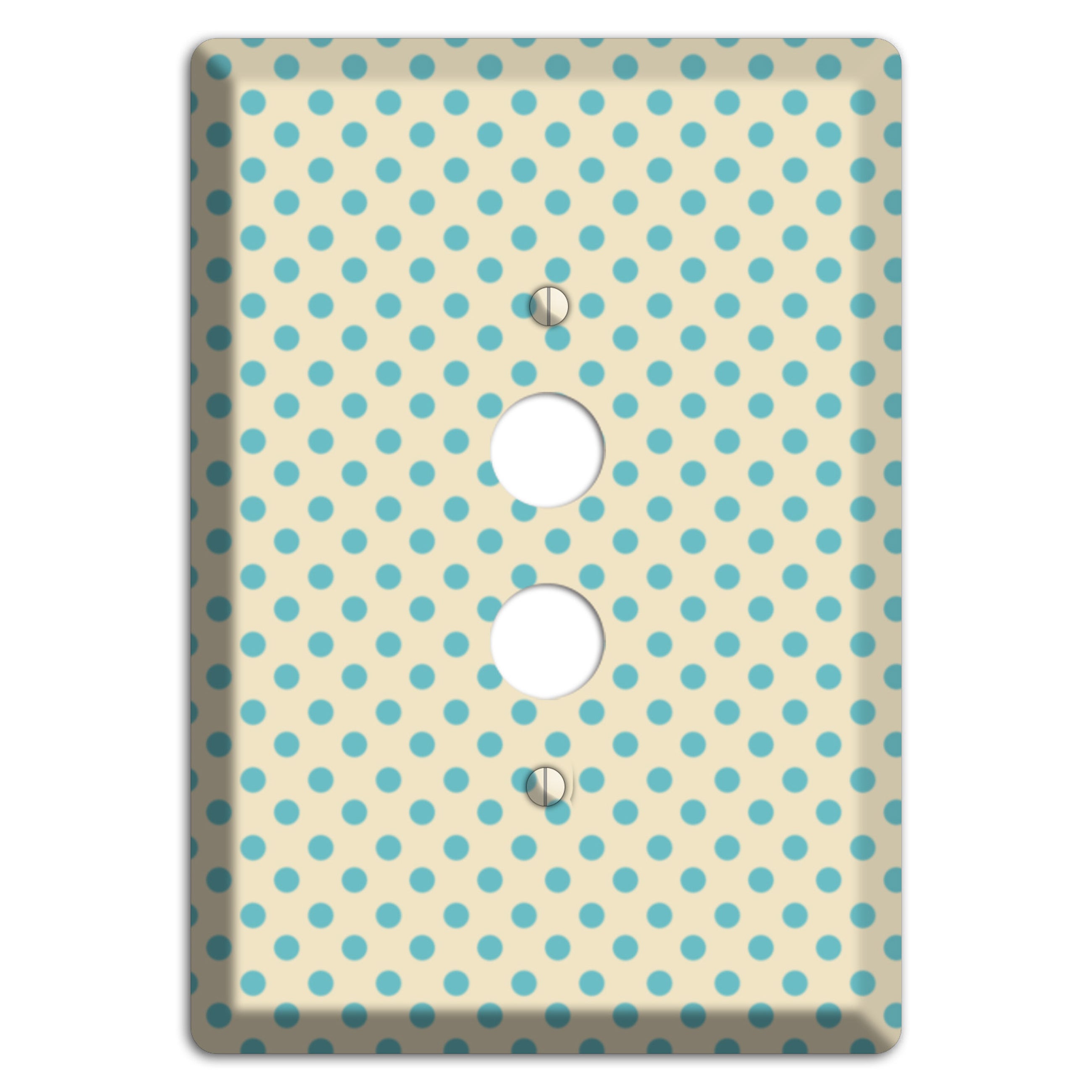 Soft Green Polka Dots 1 Pushbutton Wallplate