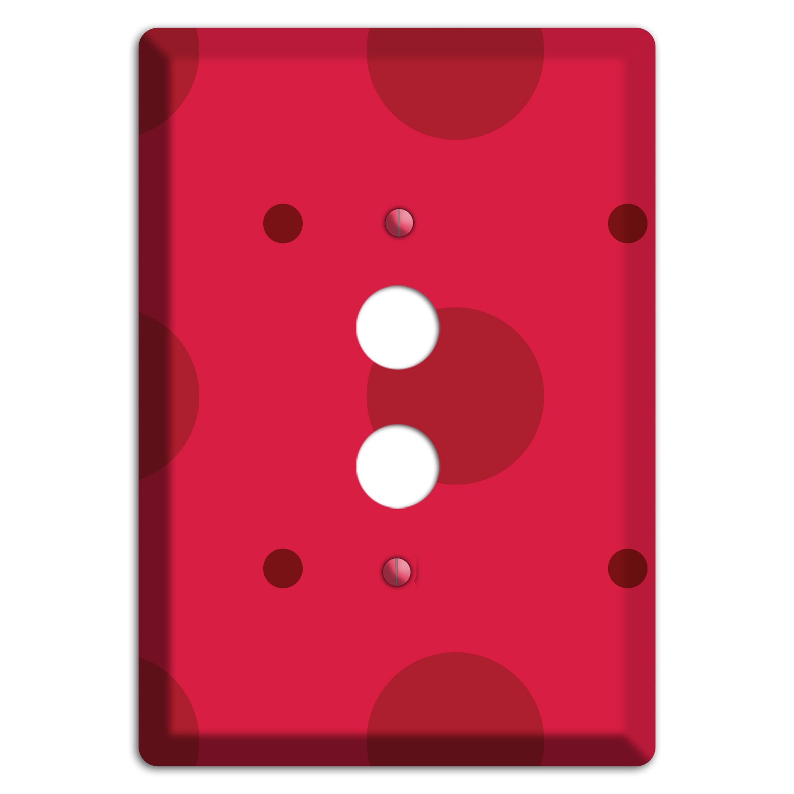 Red with Red Multi Tiled Medium Dots 1 Pushbutton Wallplate