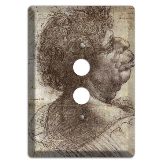 Da Vinci - A Grotosque Head 1 Pushbutton Wallplate