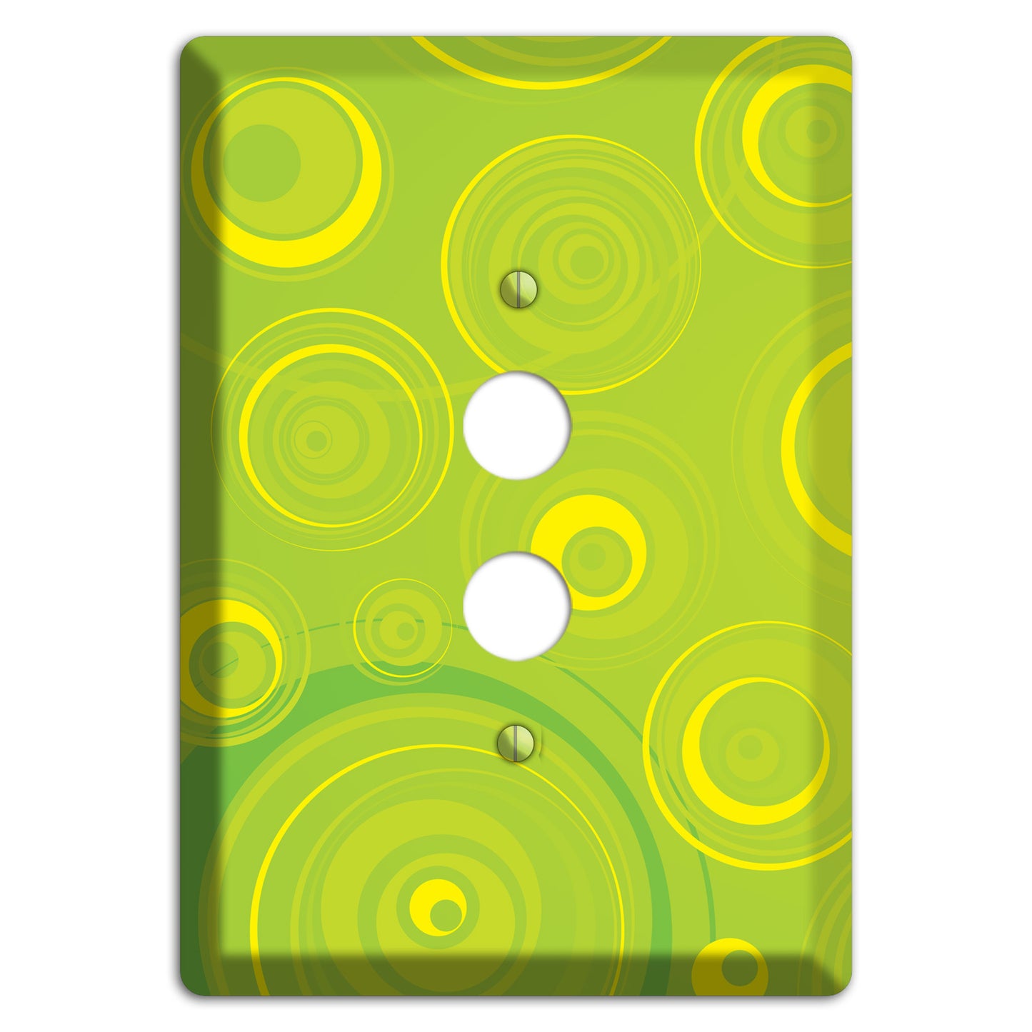 Green-yellow Circles 1 Pushbutton Wallplate