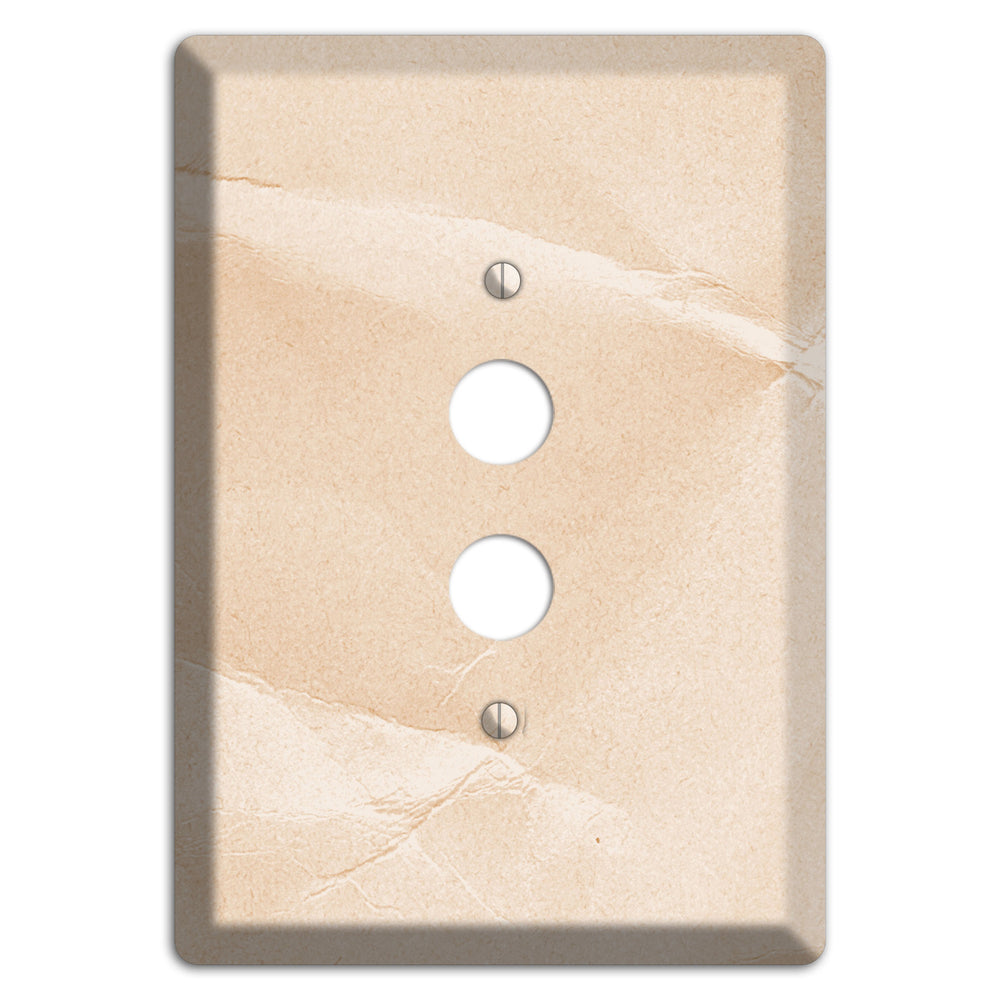 Almond Neutral Texture 1 Pushbutton Wallplate
