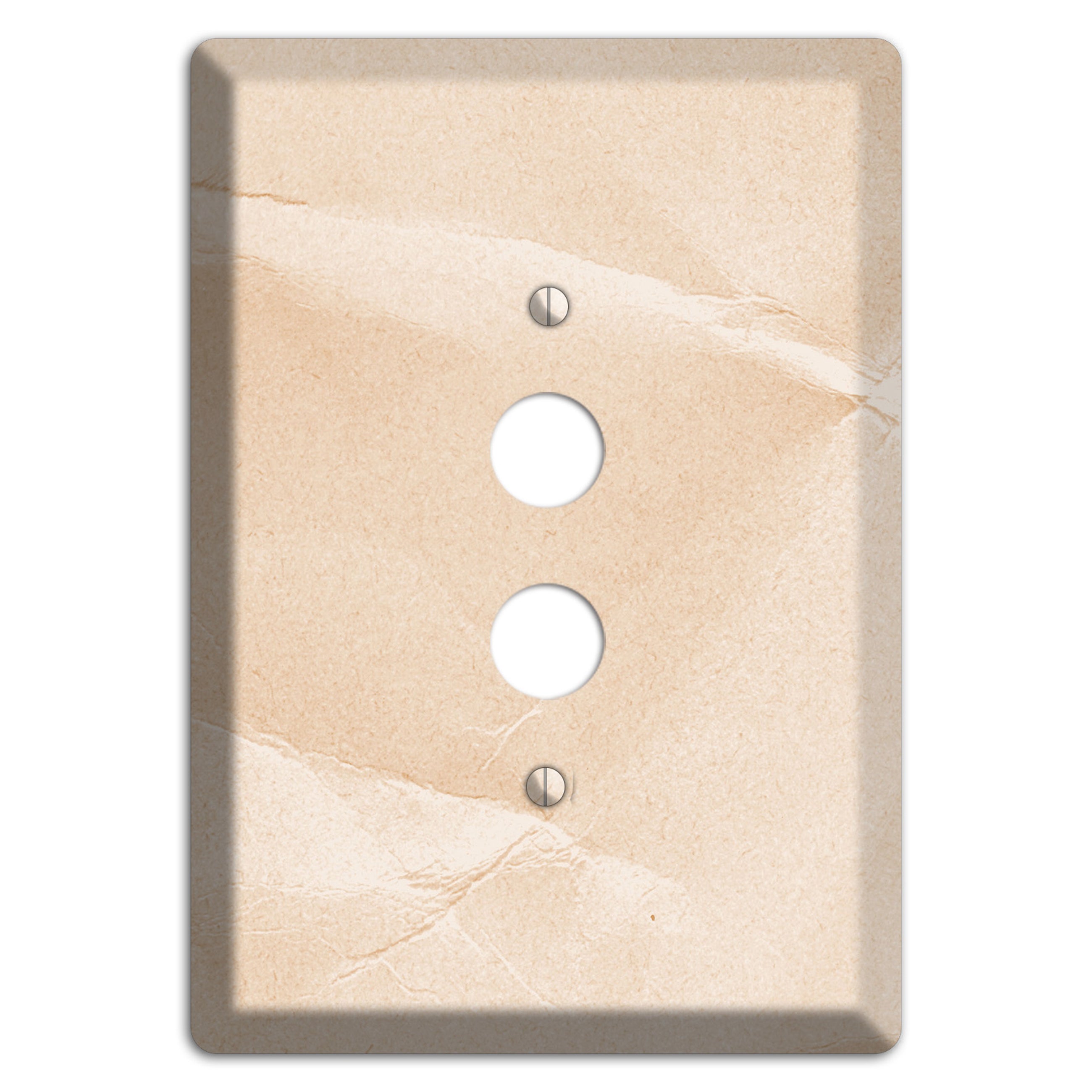 Almond Neutral Texture 1 Pushbutton Wallplate