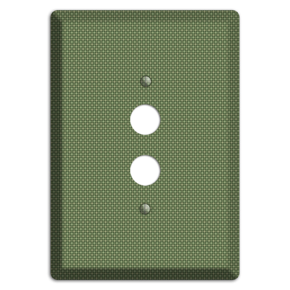 Multi Green Tiny Checkered Circles 1 Pushbutton Wallplate