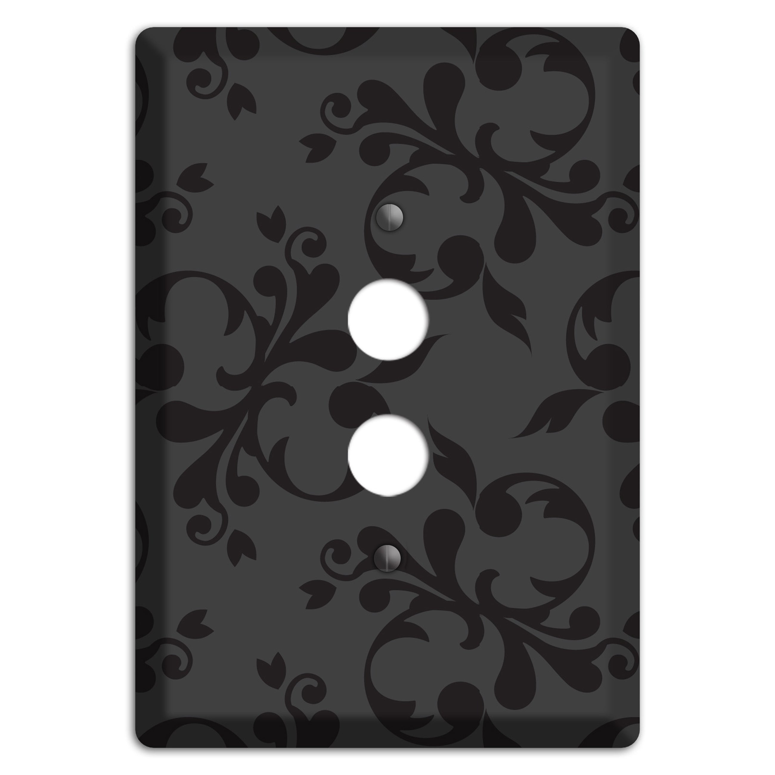 Grey Victorian Toile 1 Pushbutton Wallplate