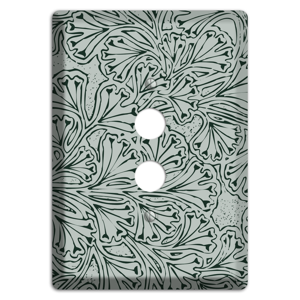 Deco Grey Interlocking Floral 1 Pushbutton Wallplate