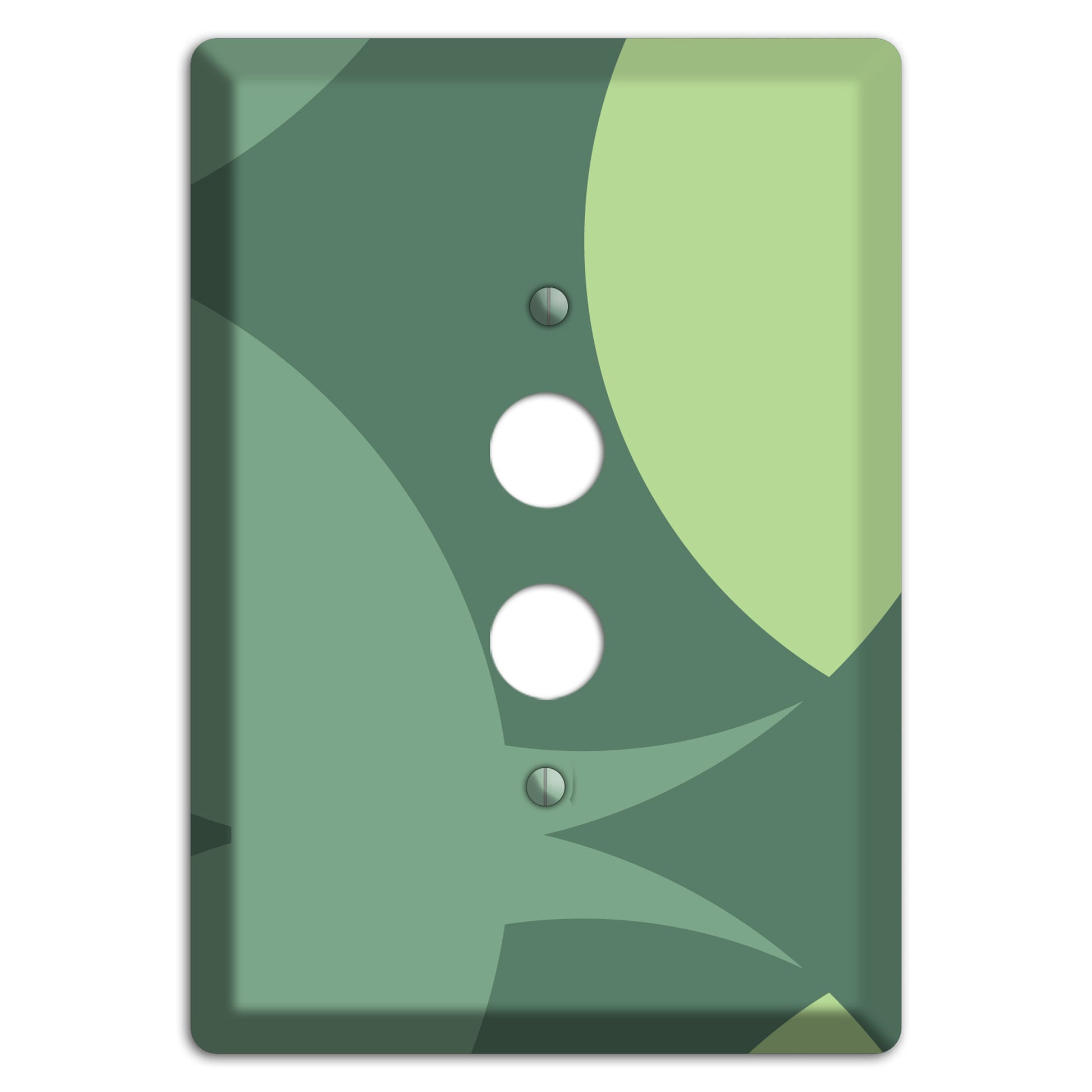 Green Abstract 1 Pushbutton Wallplate