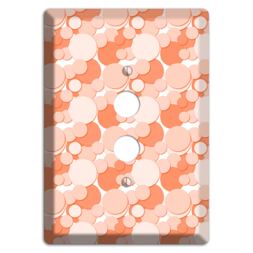 Multi Coral Bubble Dots 1 Pushbutton Wallplate