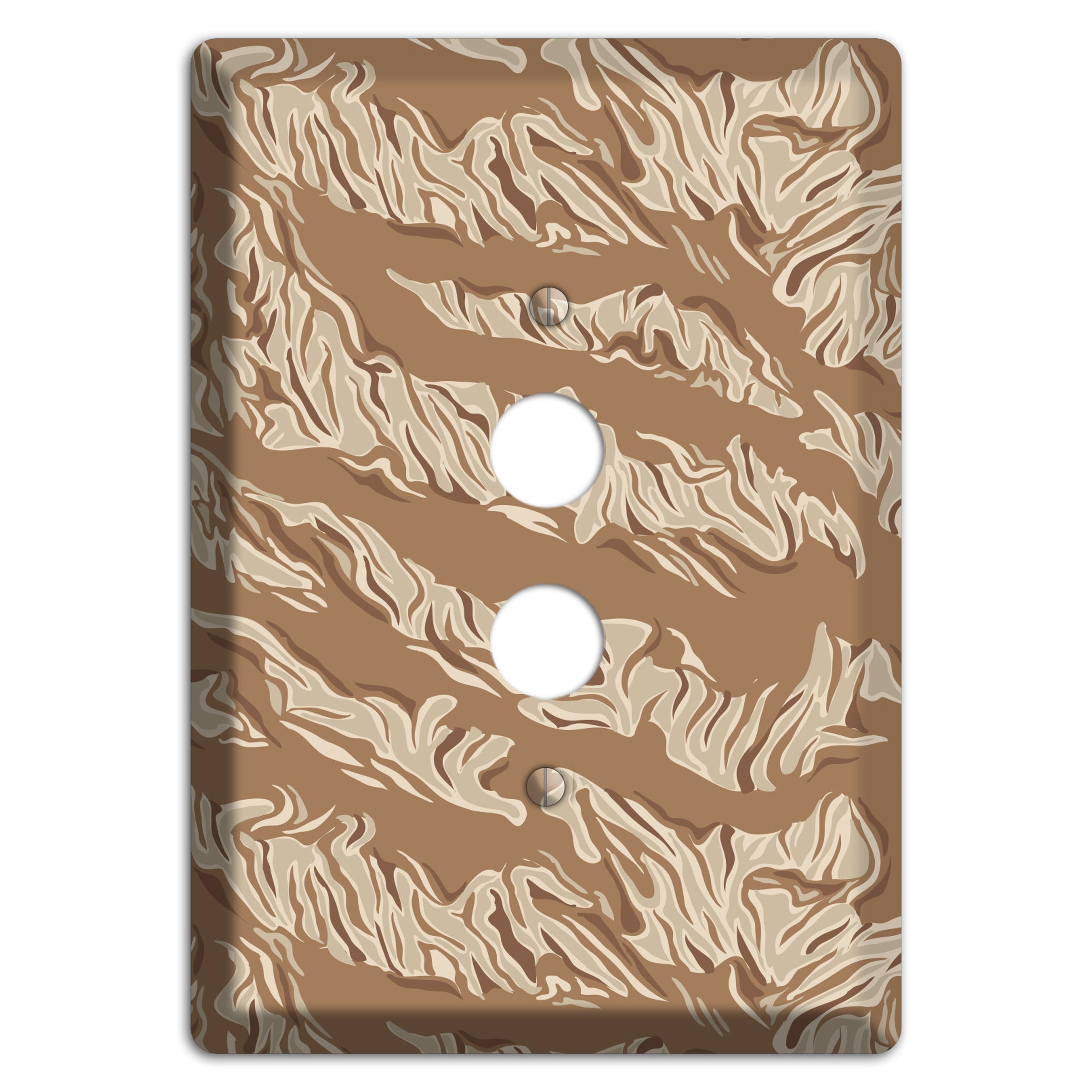 Desert Tiger Camo 1 Pushbutton Wallplate