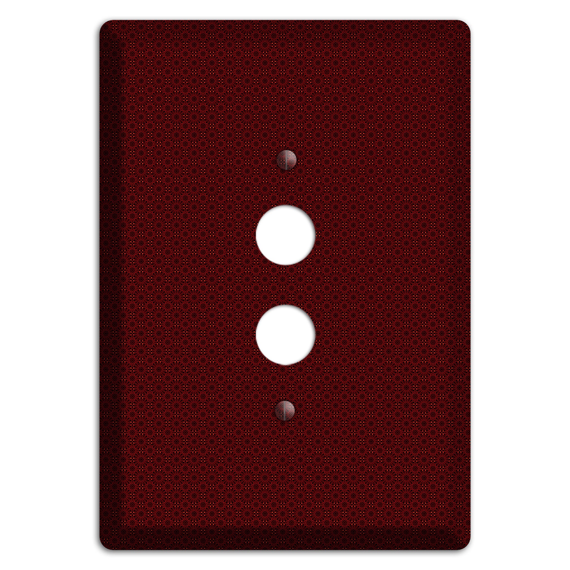 Maroon Tiny Checkered Foulard 1 Pushbutton Wallplate