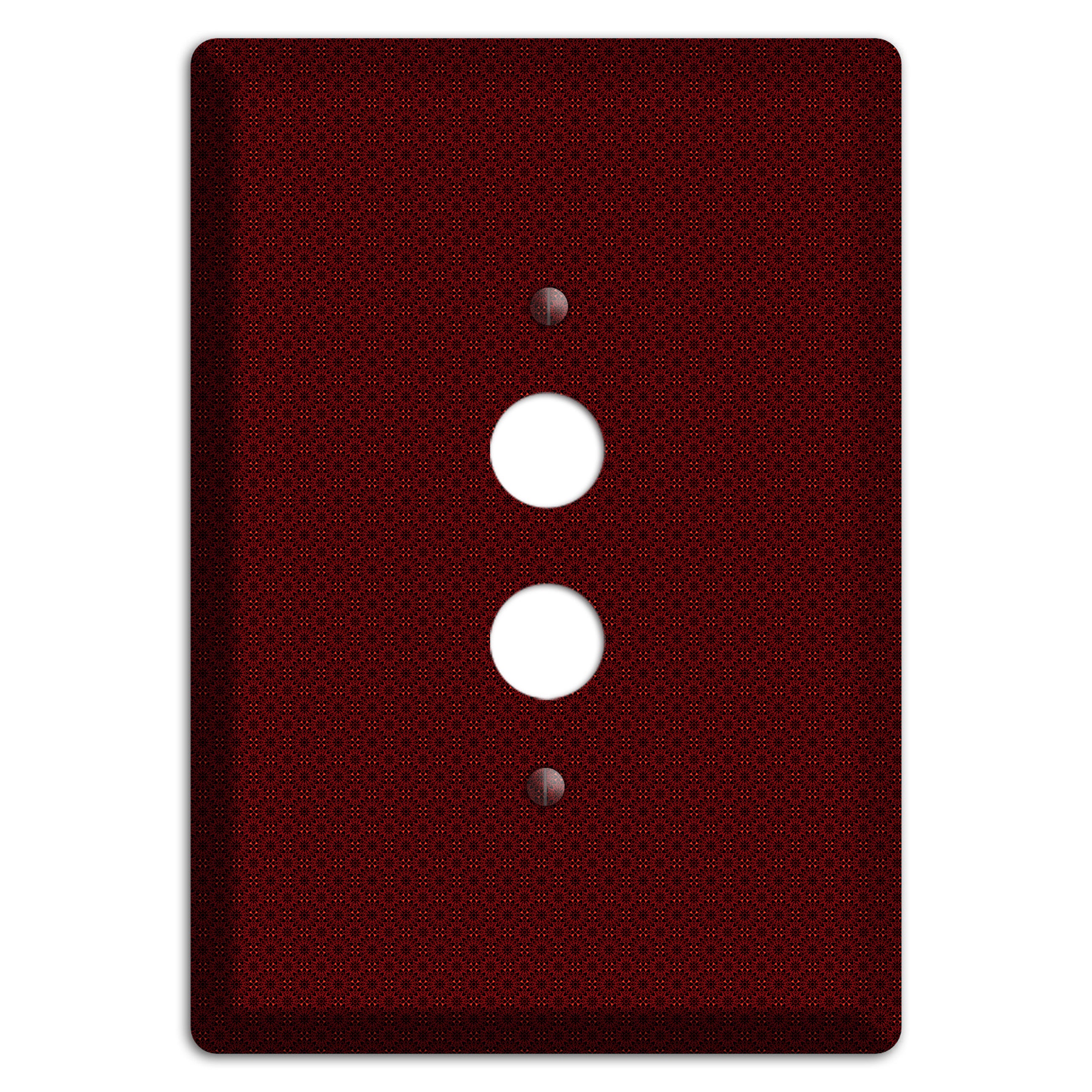 Maroon Tiny Checkered Foulard 1 Pushbutton Wallplate
