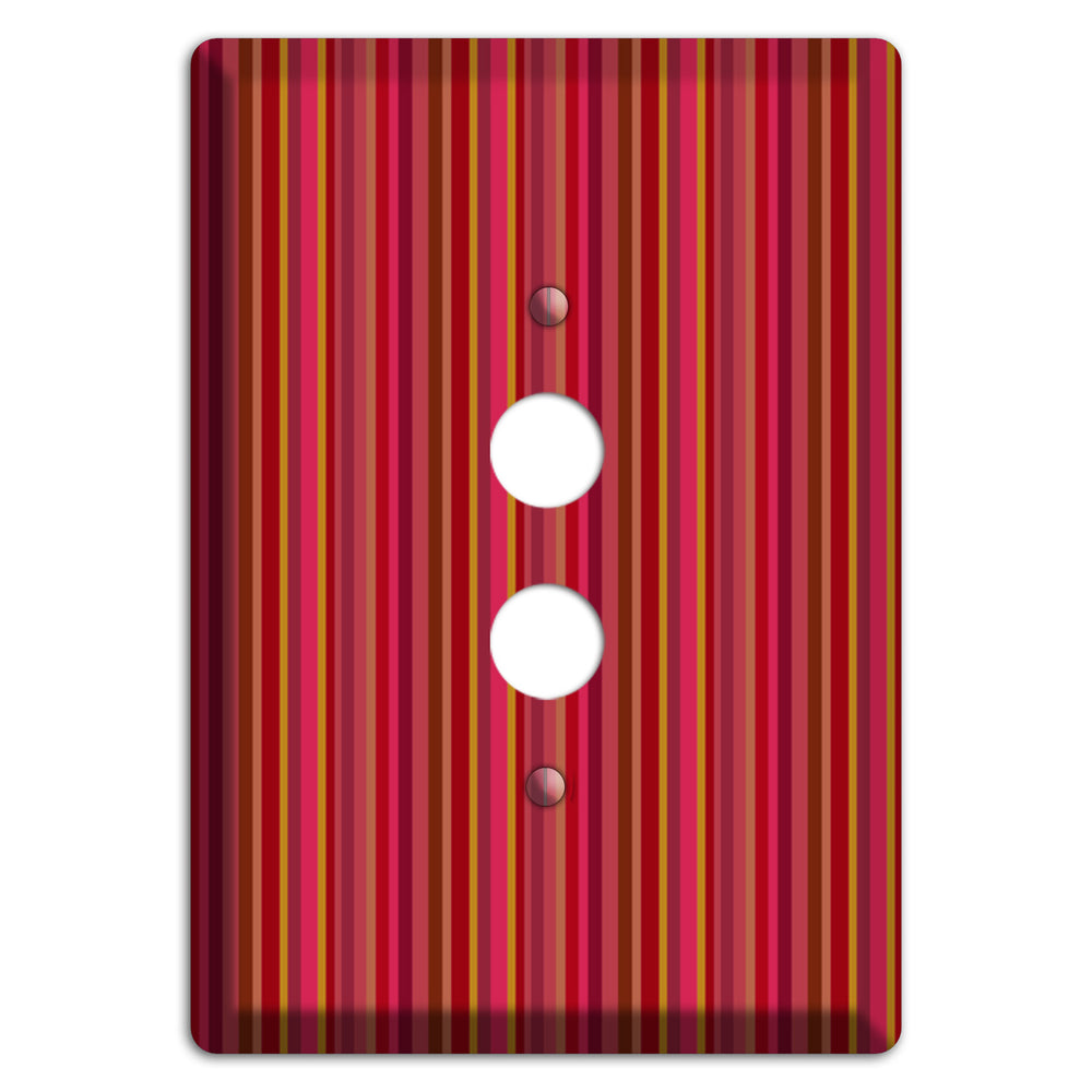 Multi Red Vertical Stripes 2 1 Pushbutton Wallplate