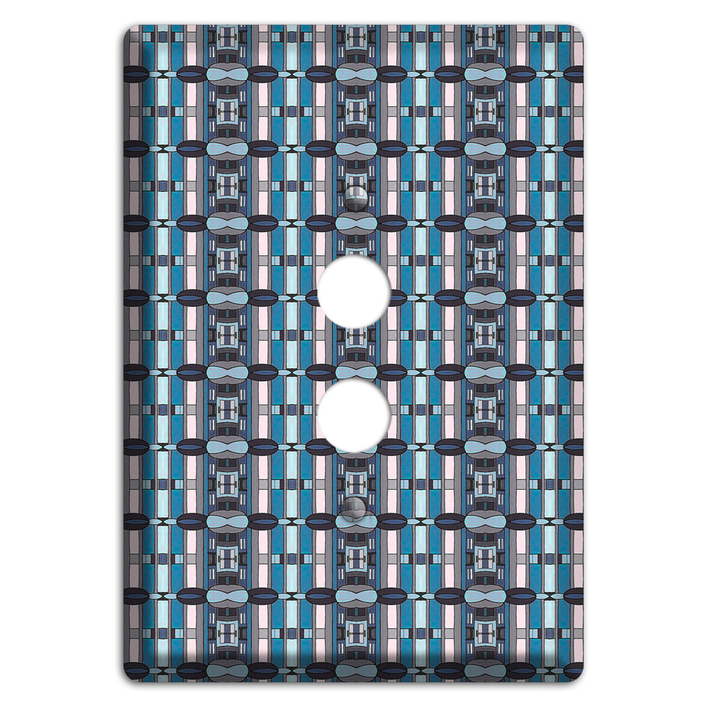 Blue and Grey Tapestry 1 Pushbutton Wallplate