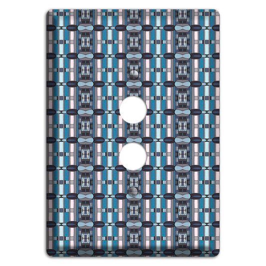 Blue and Grey Tapestry 1 Pushbutton Wallplate