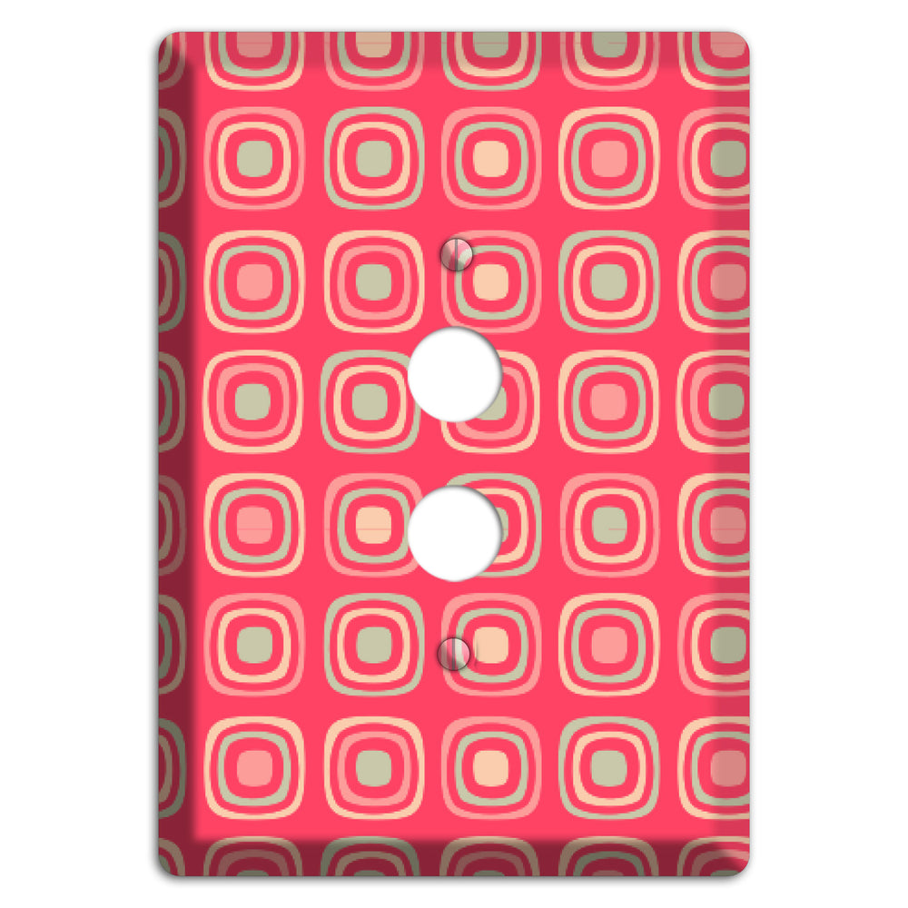 Multo Pink Retro Squares 1 Pushbutton Wallplate
