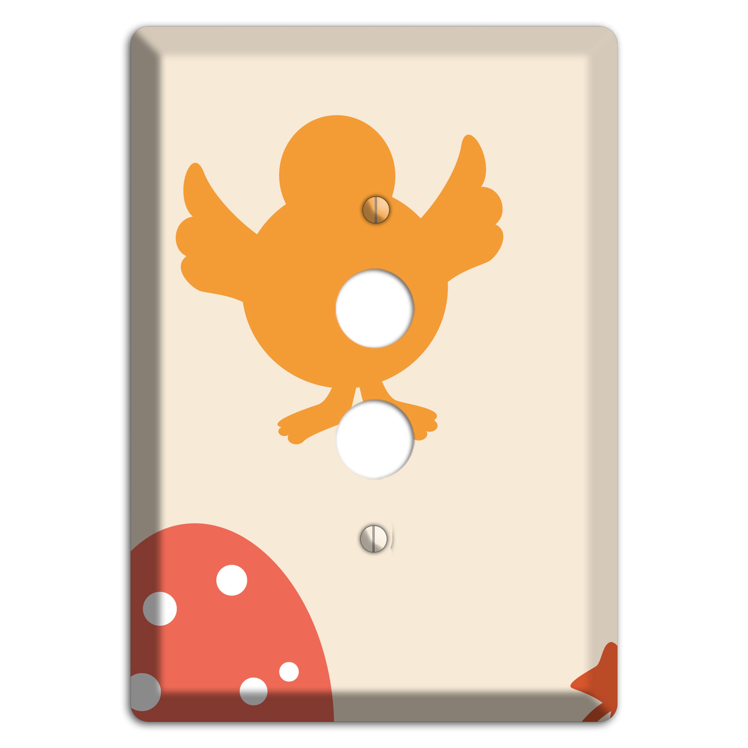Yellow Chick 1 Pushbutton Wallplate