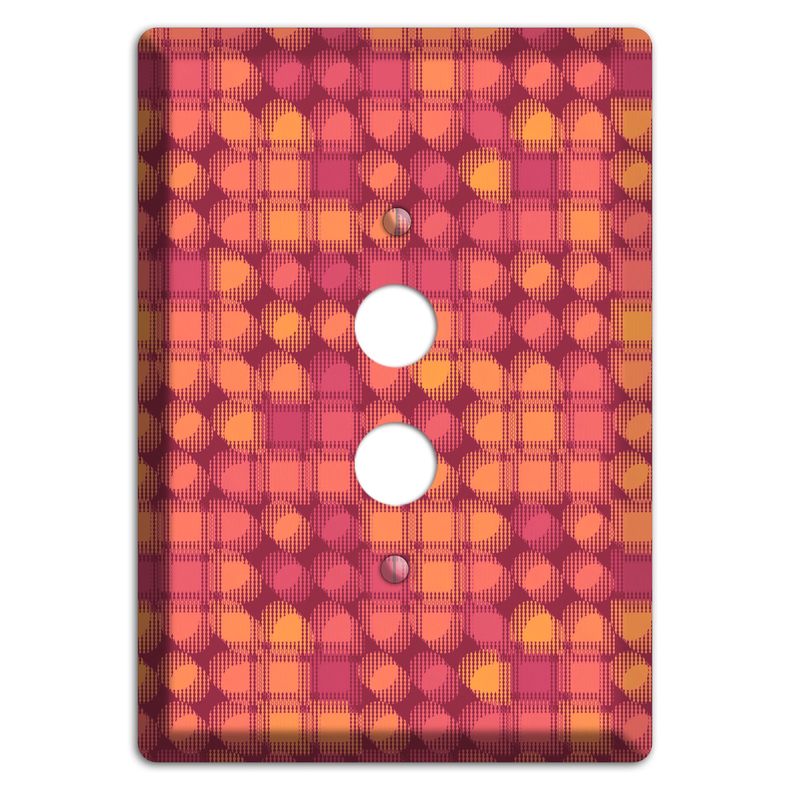 Coral Grunge Circles 1 Pushbutton Wallplate