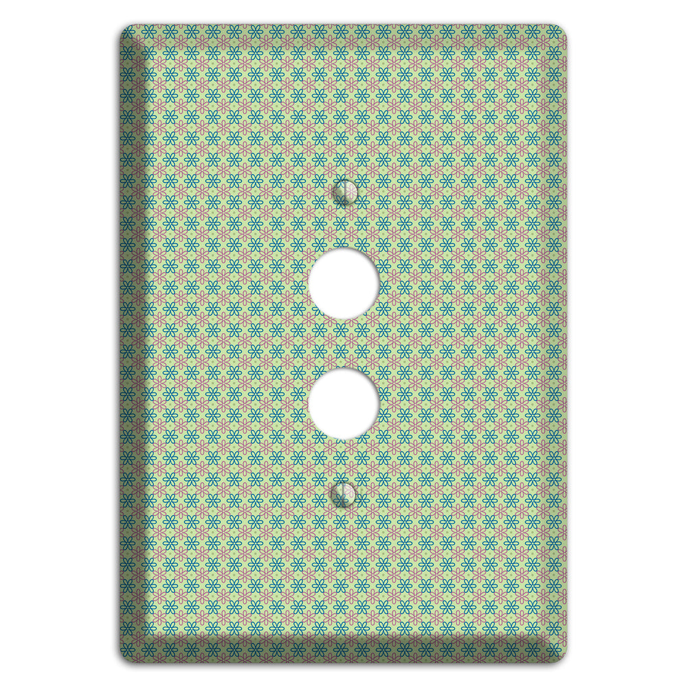 Multi Green Foulard 1 Pushbutton Wallplate