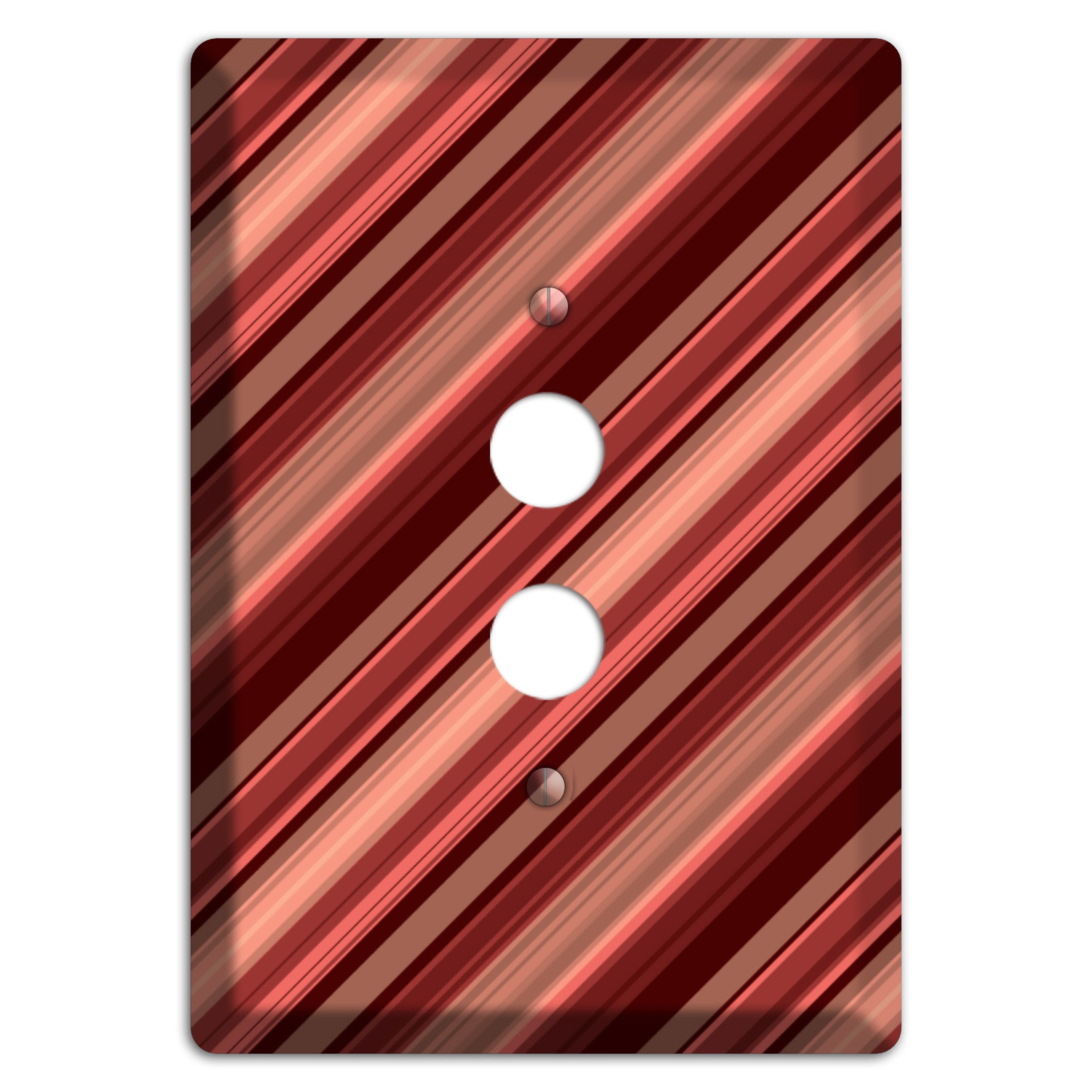 Red Stripes 1 Pushbutton Wallplate