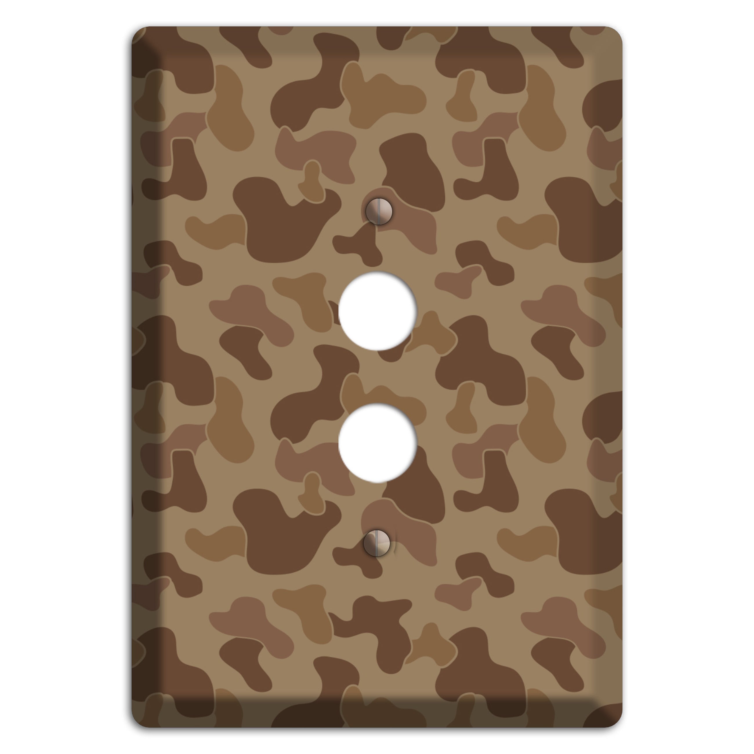 Jungle Brown Camo 1 Pushbutton Wallplate