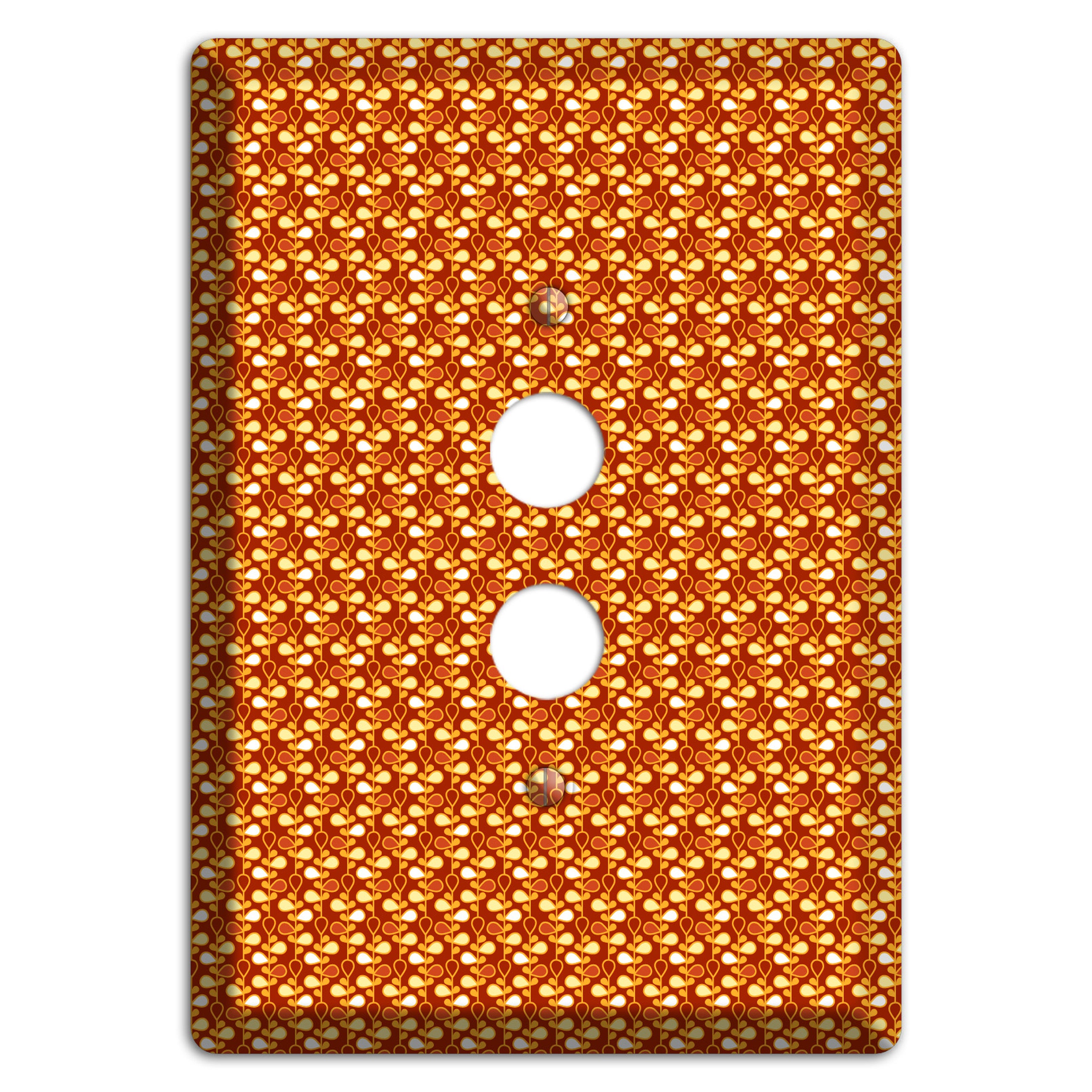 Tiny Maroon Teardrop Vine 1 Pushbutton Wallplate