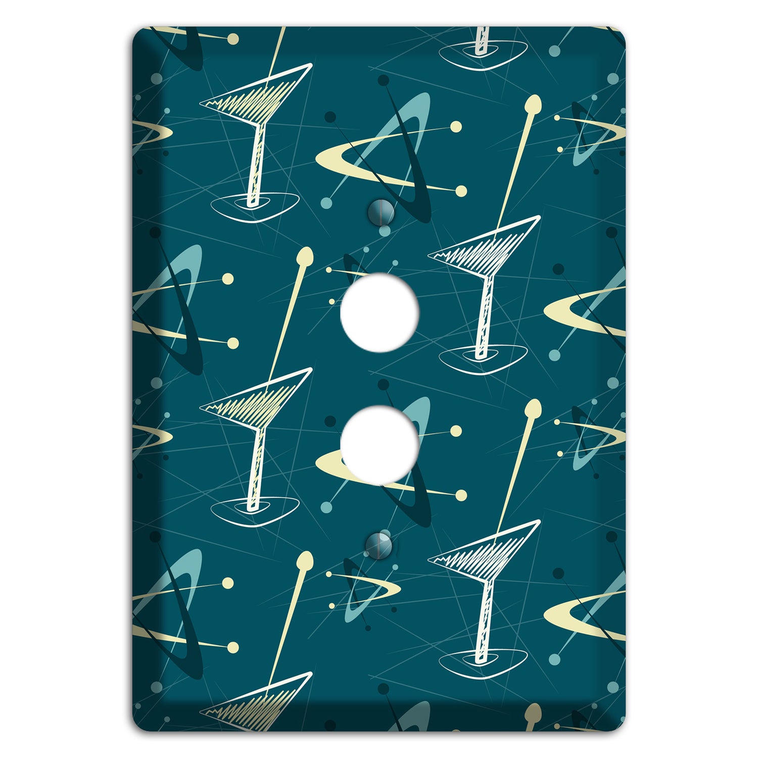 Navy Cocktail Hour 1 Pushbutton Wallplate