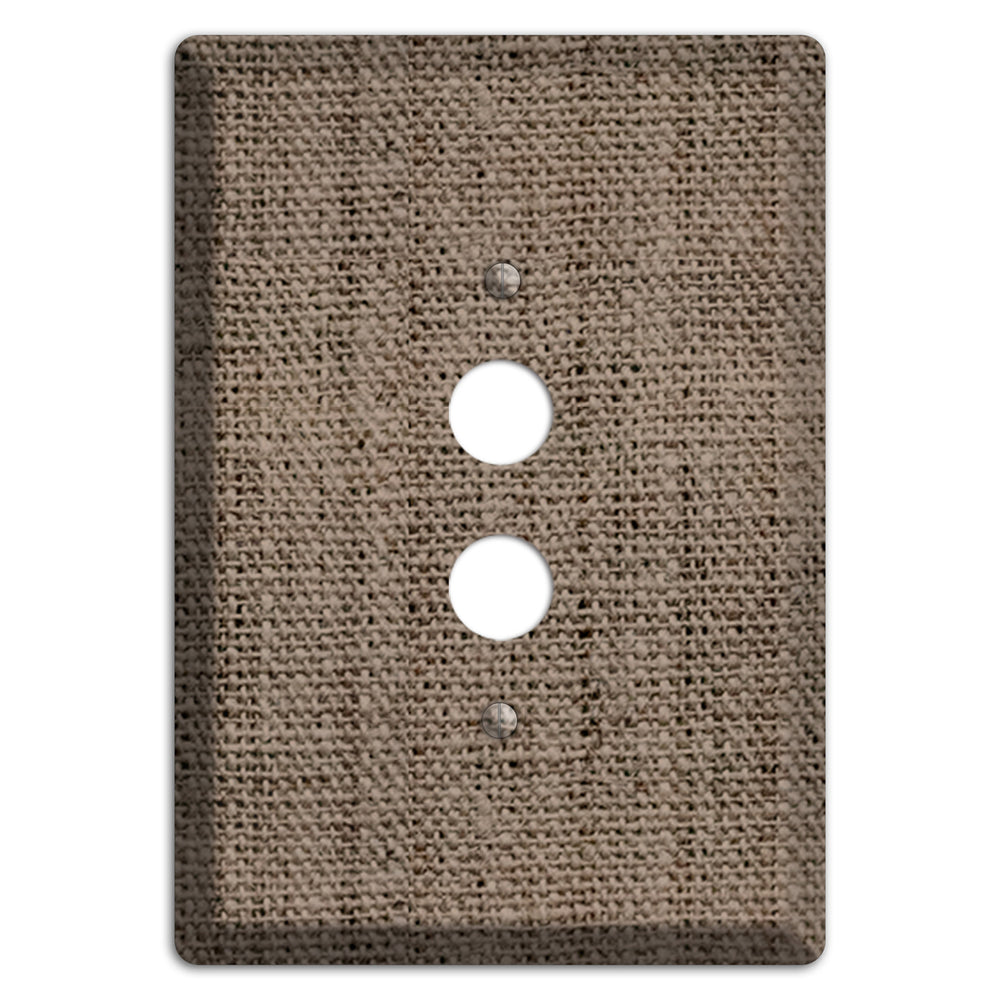 Coffee Burlap 1 Pushbutton Wallplate