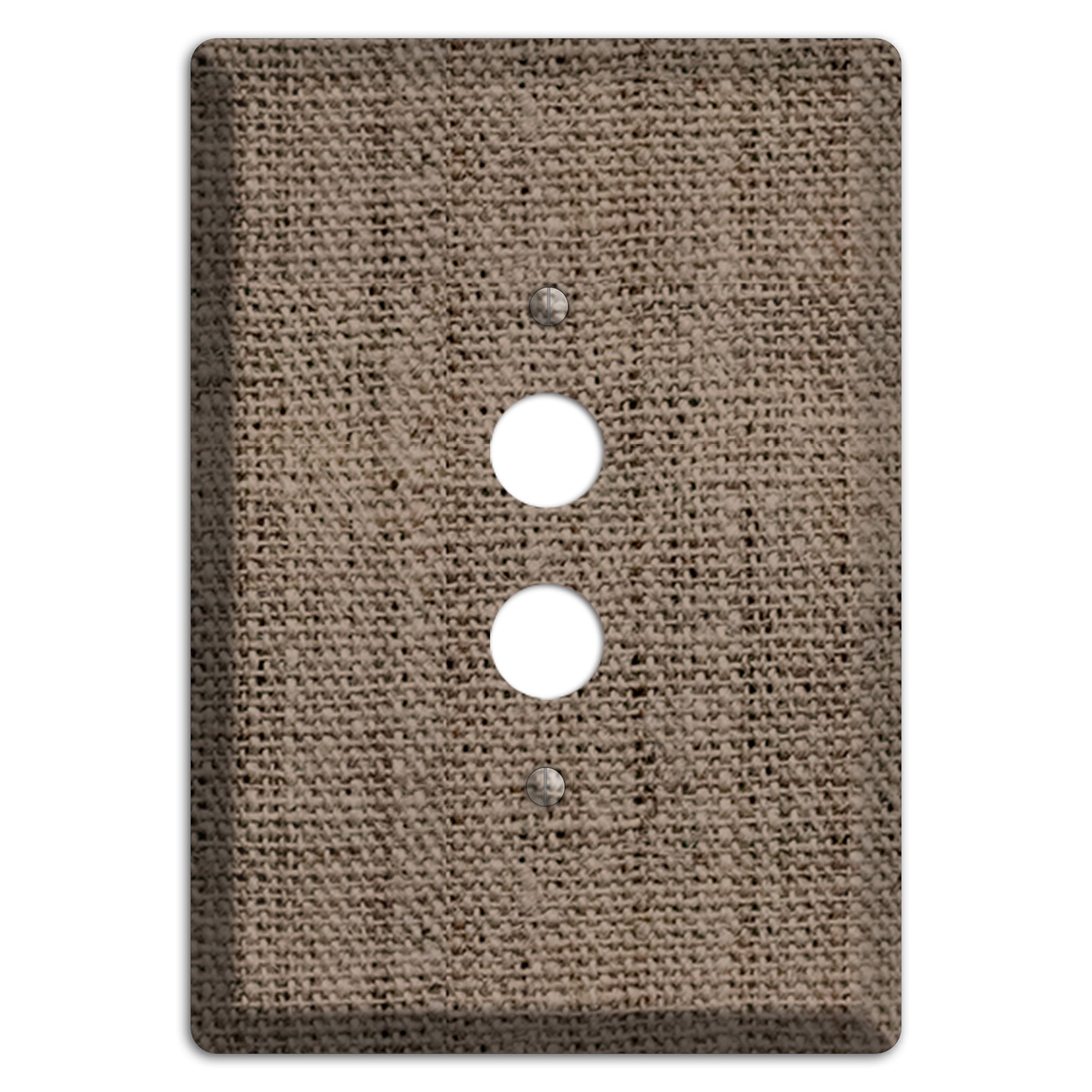 Coffee Burlap 1 Pushbutton Wallplate