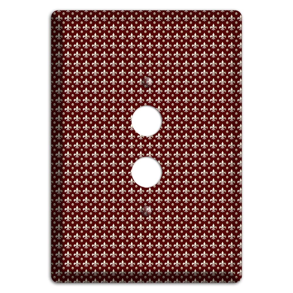 Brown Fleur de Lis 1 Pushbutton Wallplate