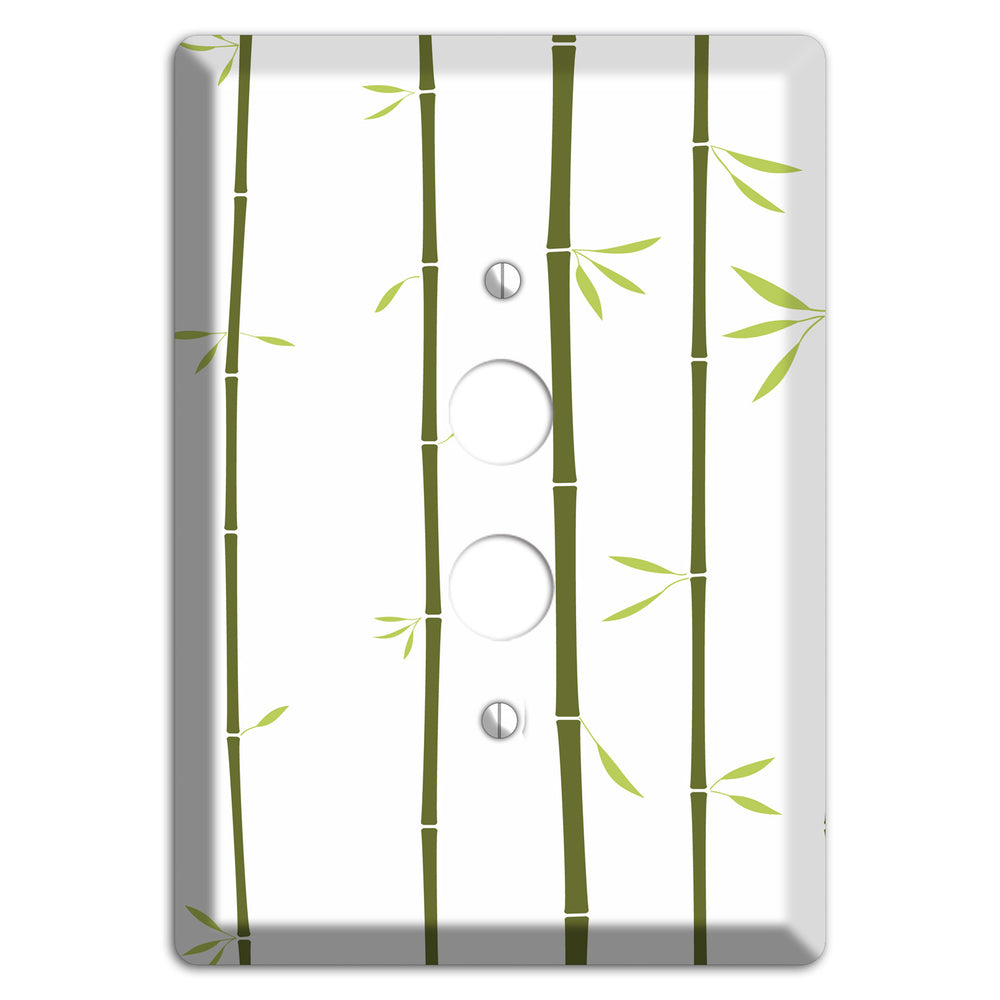 Green Bamboo 1 Pushbutton Wallplate