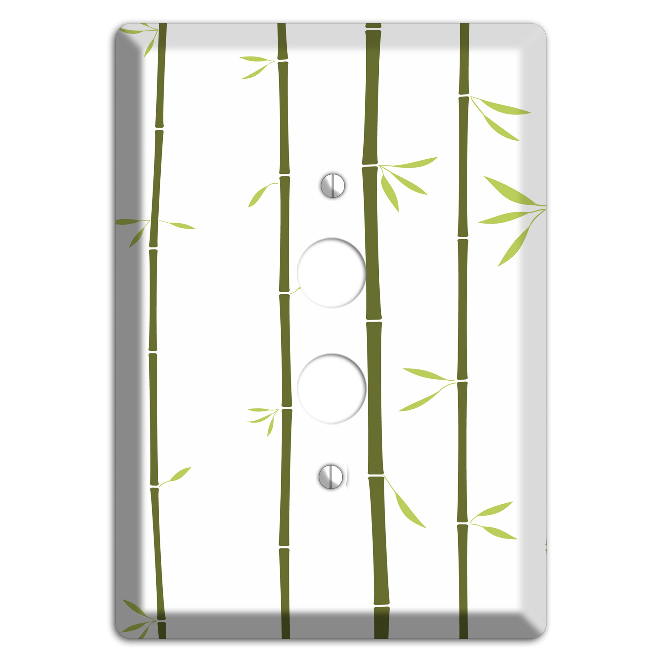 Green Bamboo 1 Pushbutton Wallplate