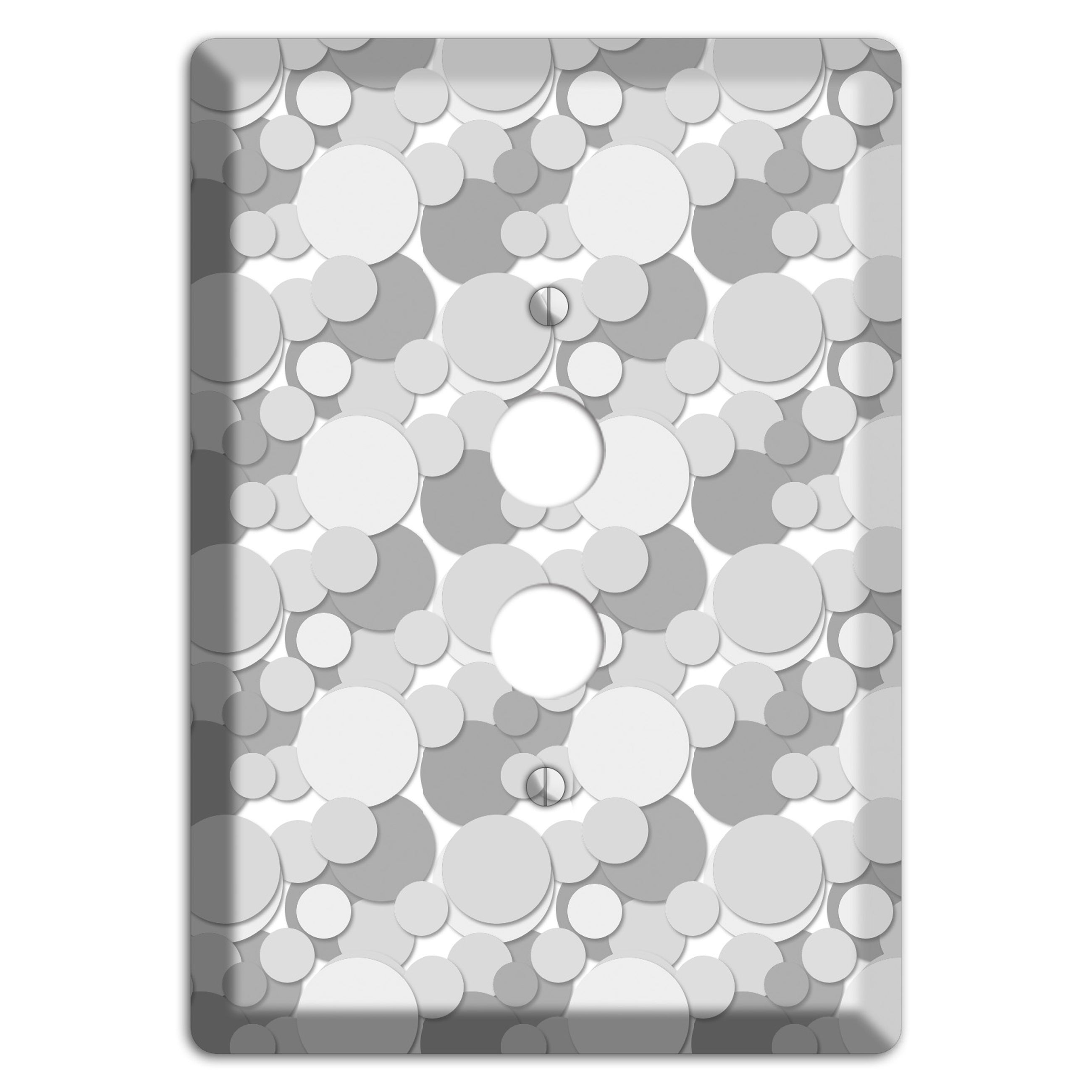Multi Grey Bubble Dots 1 Pushbutton Wallplate