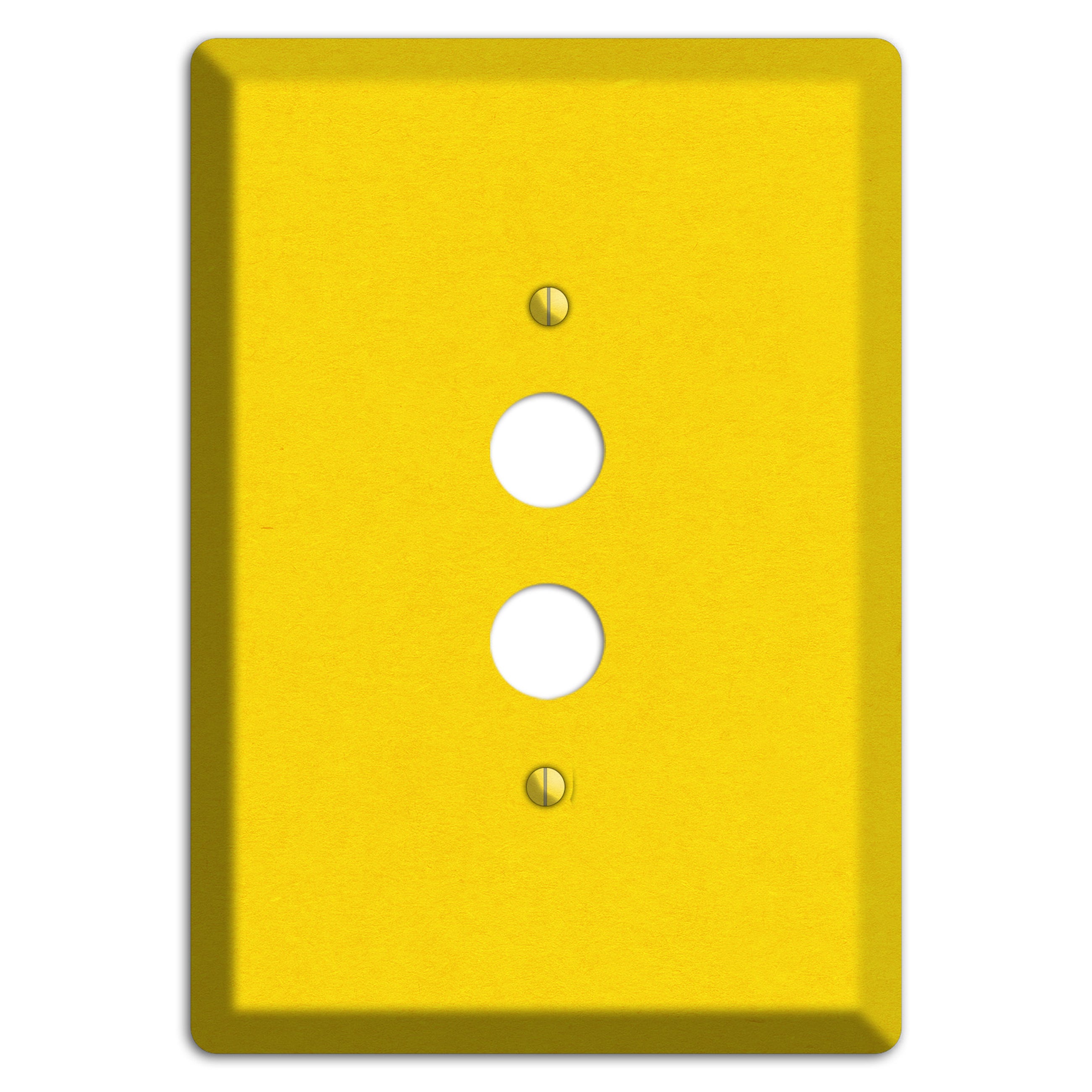 Moon Yellow Kraft 1 Pushbutton Wallplate