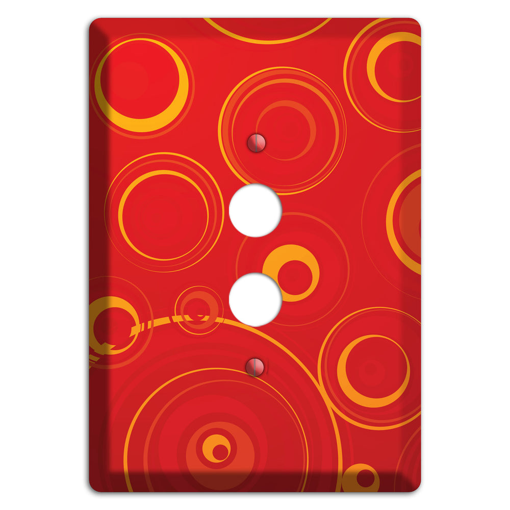 Red Circles 1 Pushbutton Wallplate