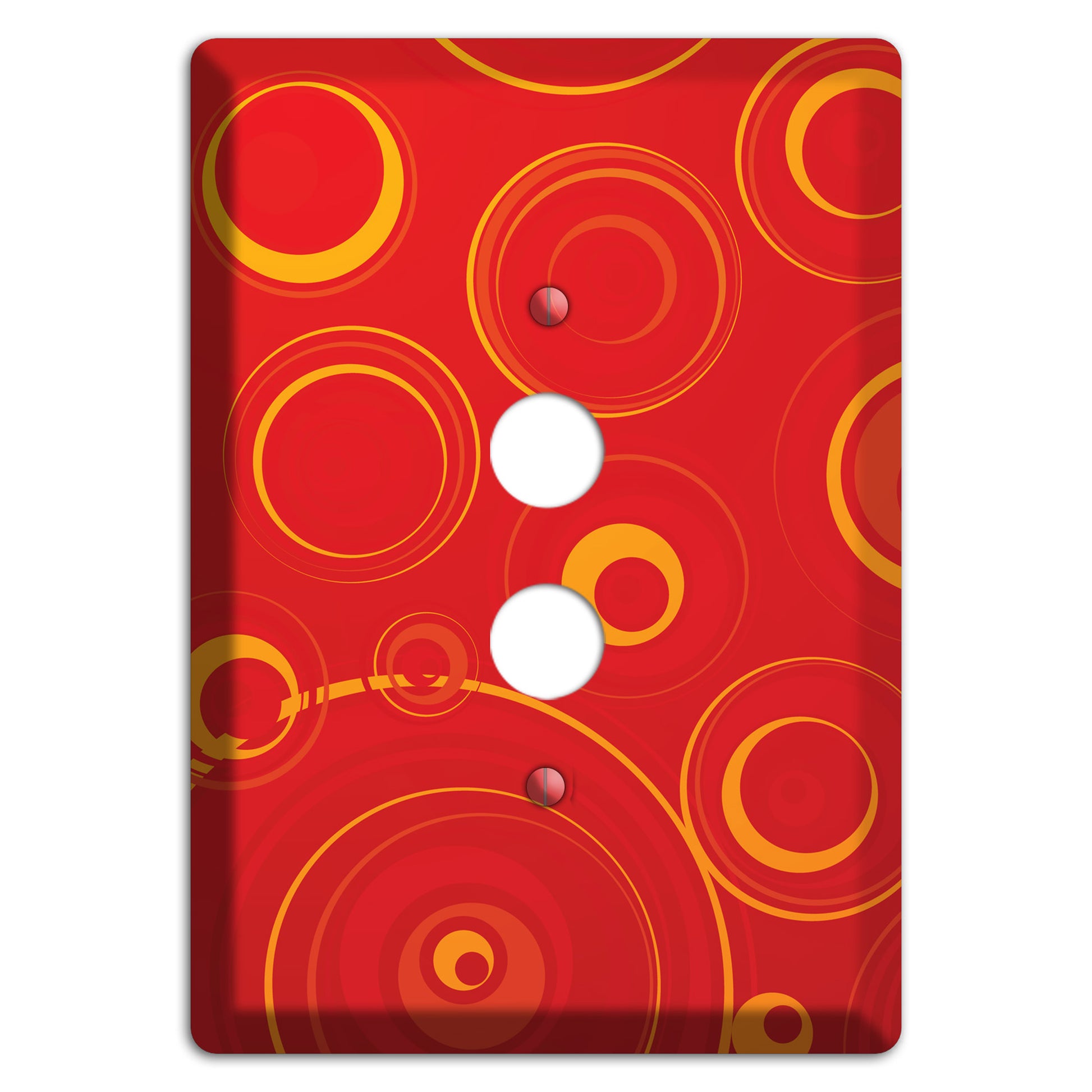 Red Circles 1 Pushbutton Wallplate