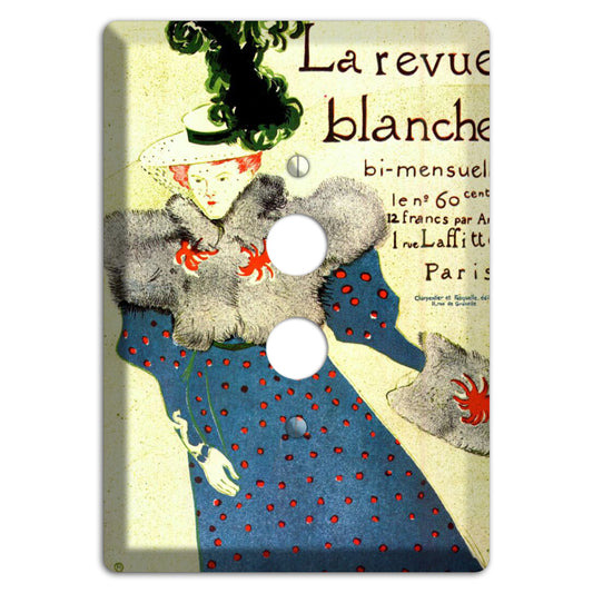 La Revue Blanche Vintage Poster 1 Pushbutton Wallplate