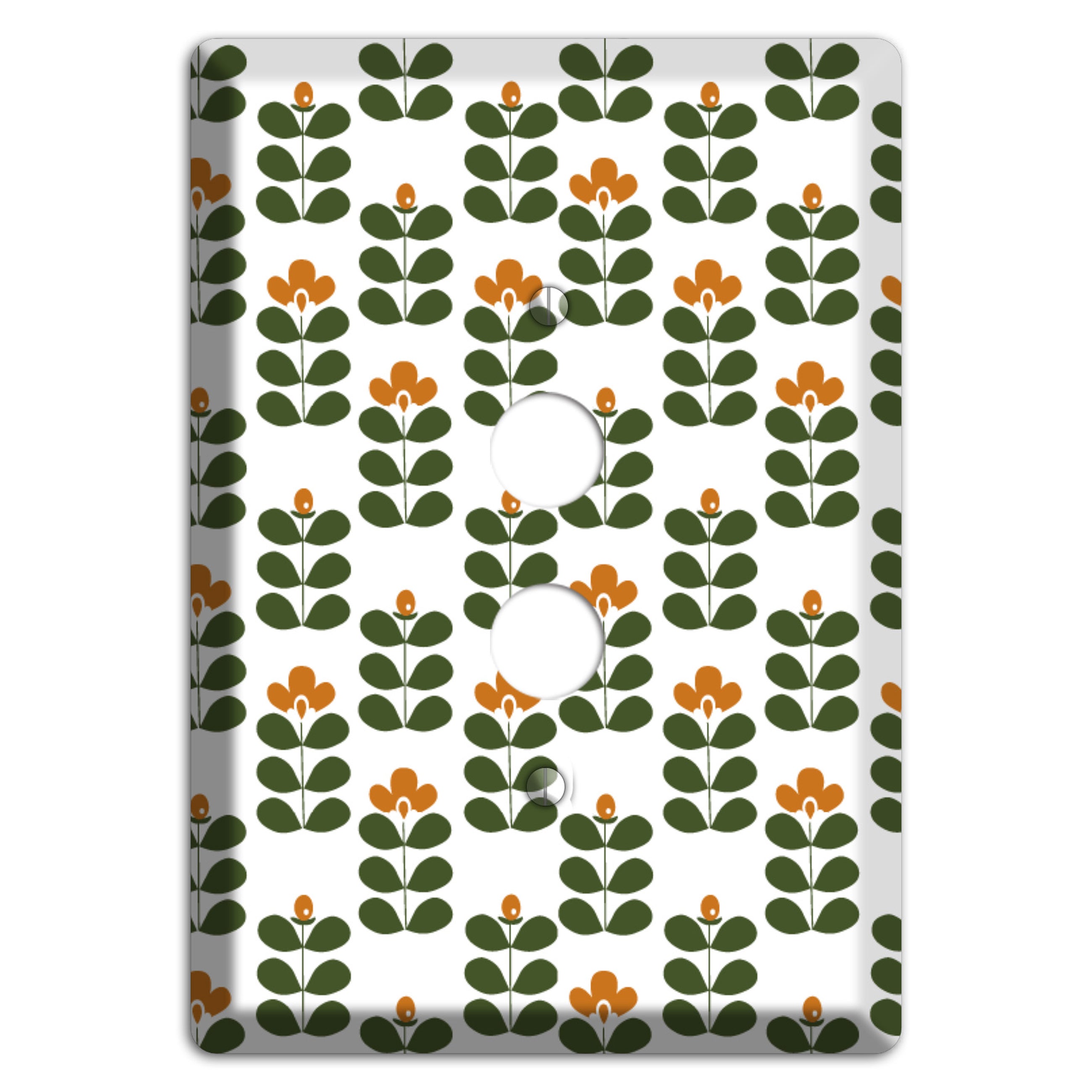 Green Small Sprouts 1 Pushbutton Wallplate